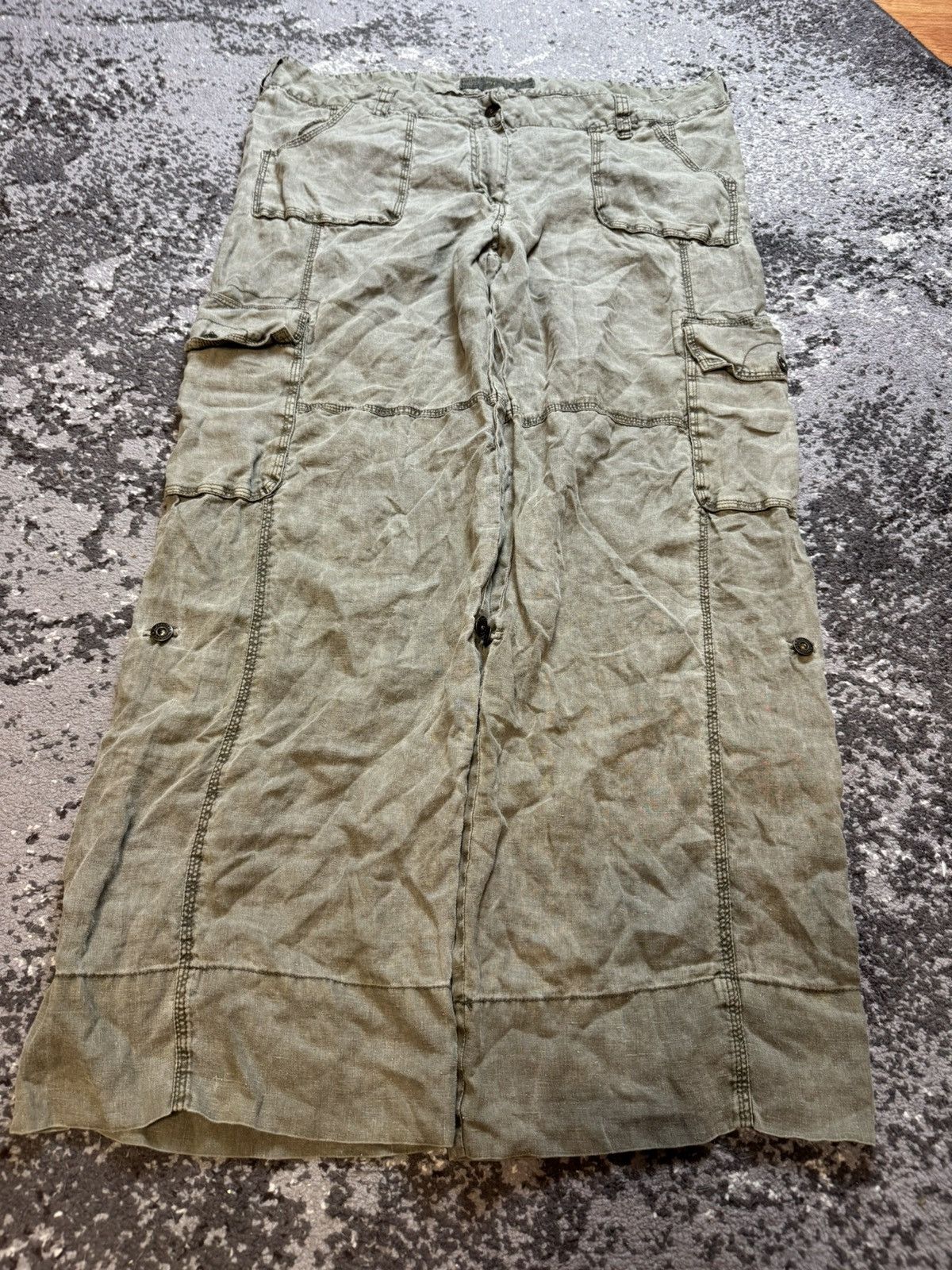 Japanese Brand × Vintage Vintage Y2K Baggy If Six Was Style Opium Cargo Linen Pants Size US 33 - 2 Thumbnail