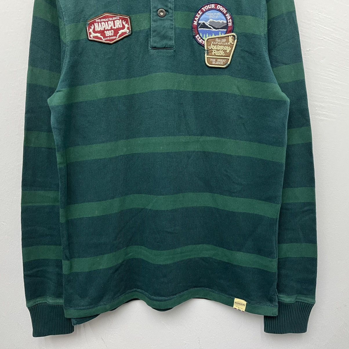 Napapijri Napapijri Stripe Long Sleeve Polo Shirt Size US M / EU 48-50 / 2 - 4 Thumbnail