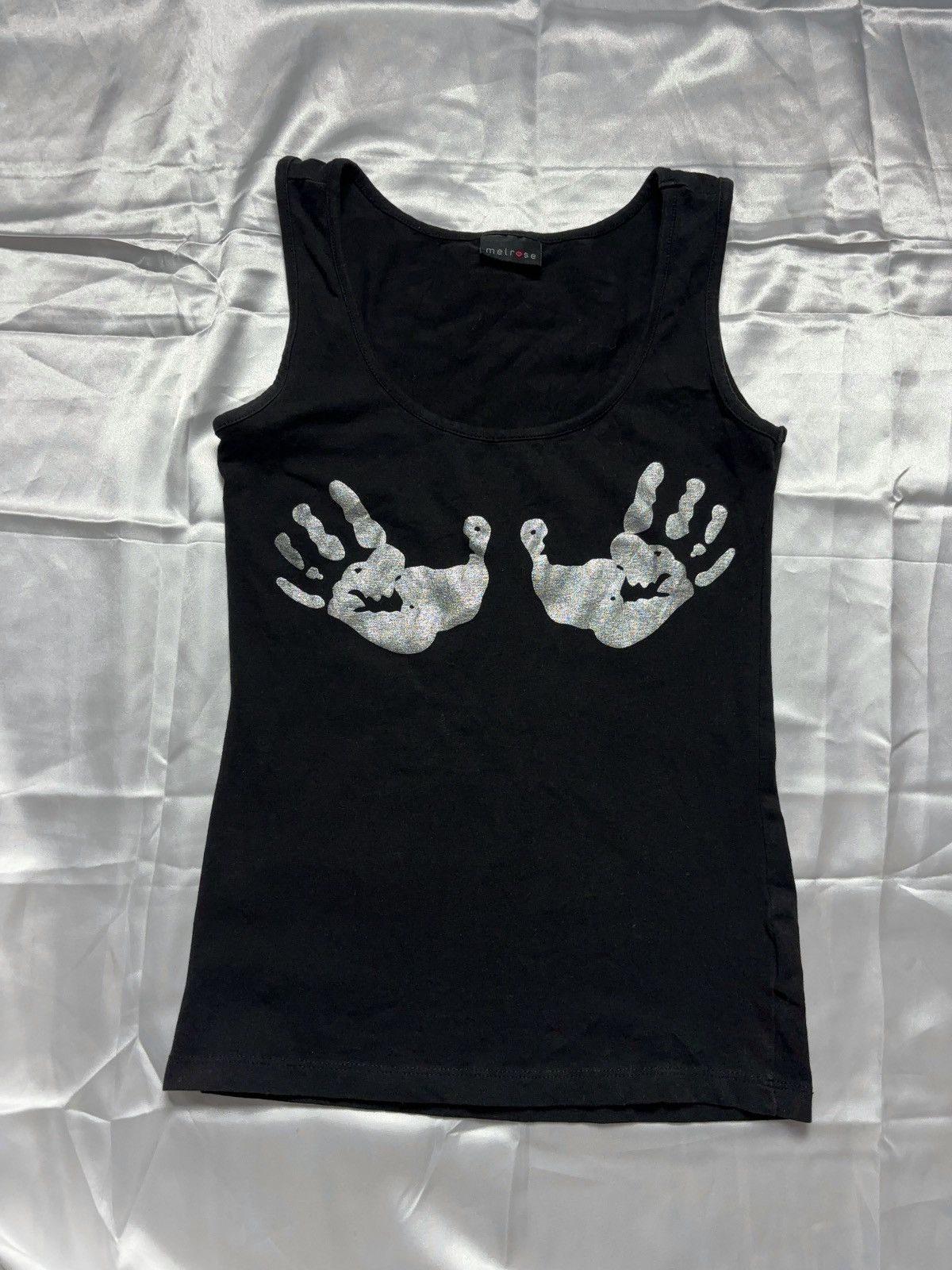 Vintage Vintage printed tank top “hands” Size S / US 4 / IT 40 - 1 Thumbnail