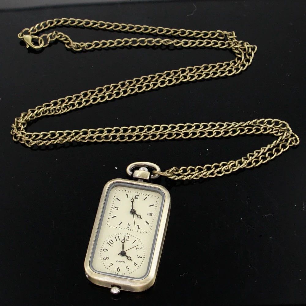 Other Rectangular Design Pocket Watch Pendant Chain Size ONE SIZE - 1 Thumbnail