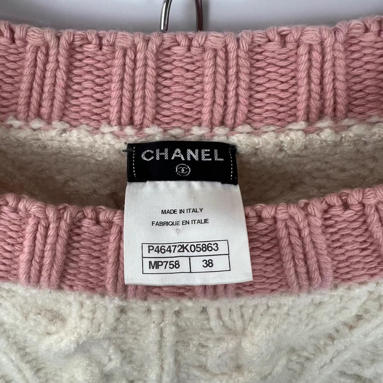 Chanel Chanel Cable Knit Sweater with Shearling Panel K12 Size XS / US 0-2 / IT 36-38 - 5 Thumbnail