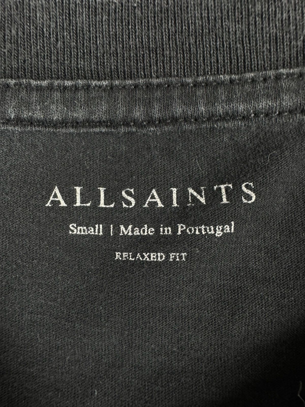 Allsaints × Designer Allsaints split big logo spellout washed tee Size US M / EU 48-50 / 2 - 7 Thumbnail