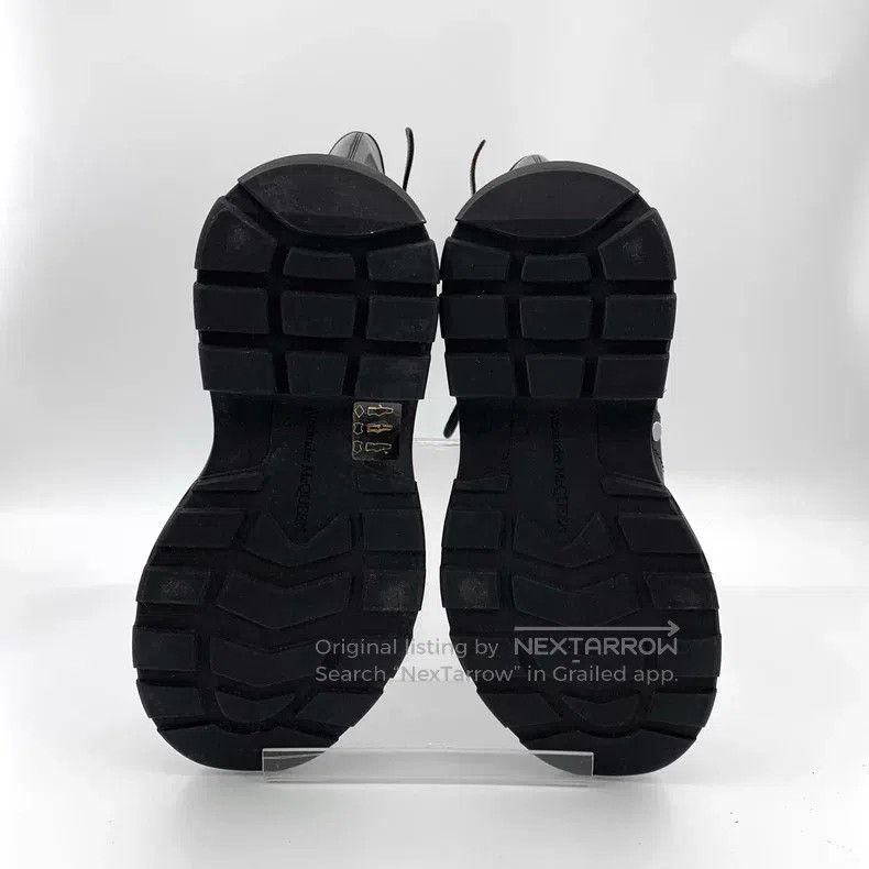 Alexander McQueen Alexander Mcqueen Black round-toe leather lace-up flat-sol Size US 5 / IT 35 - 5 Thumbnail