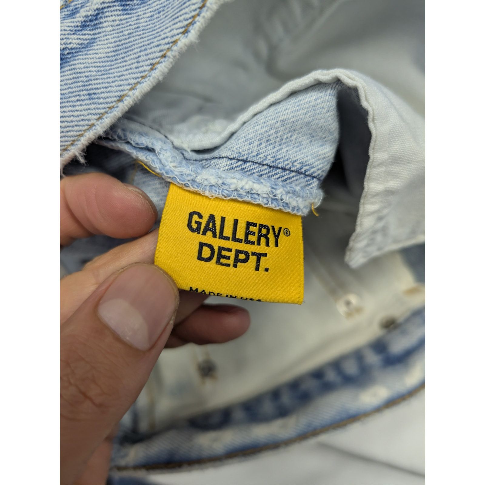 Gallery Dept. o1rshd1 Ken Ripped slim-cut Denim Jeans in Blue Denim Size US 40 / EU 56 - 20 Thumbnail