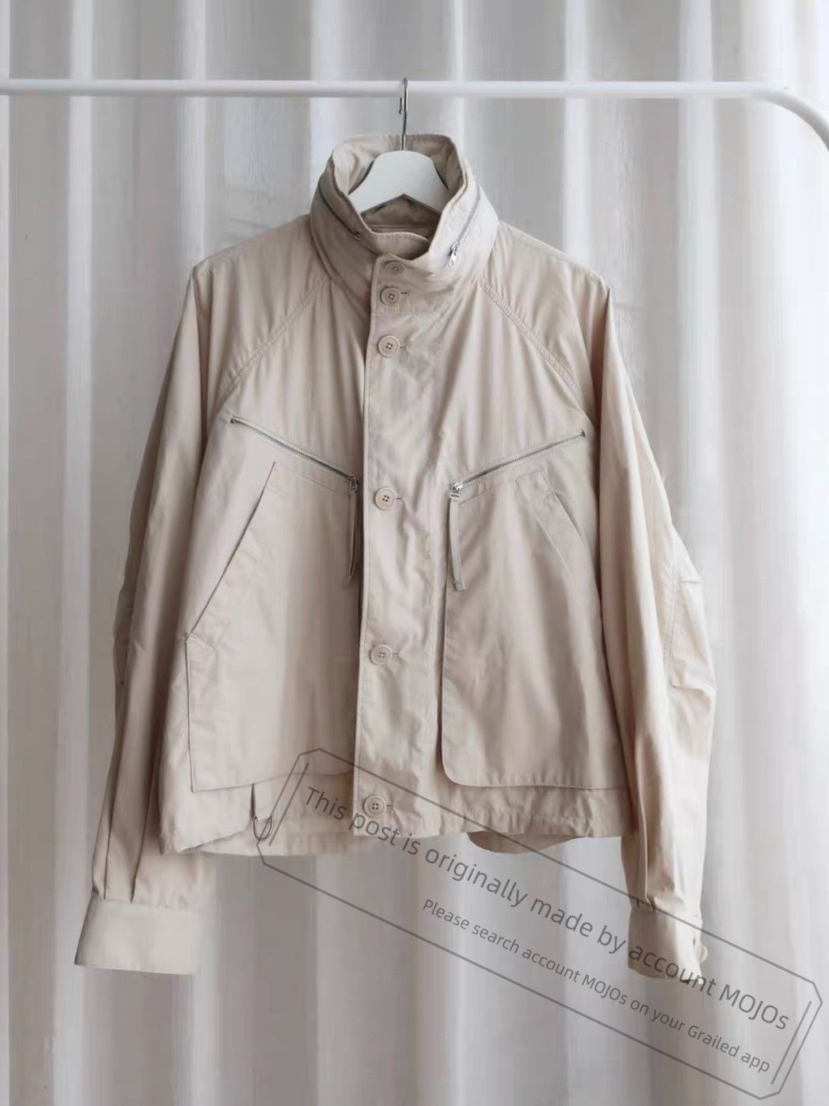 Lemaire Stand Collar Overshirt Zinc Size 44 22AW | Grailed