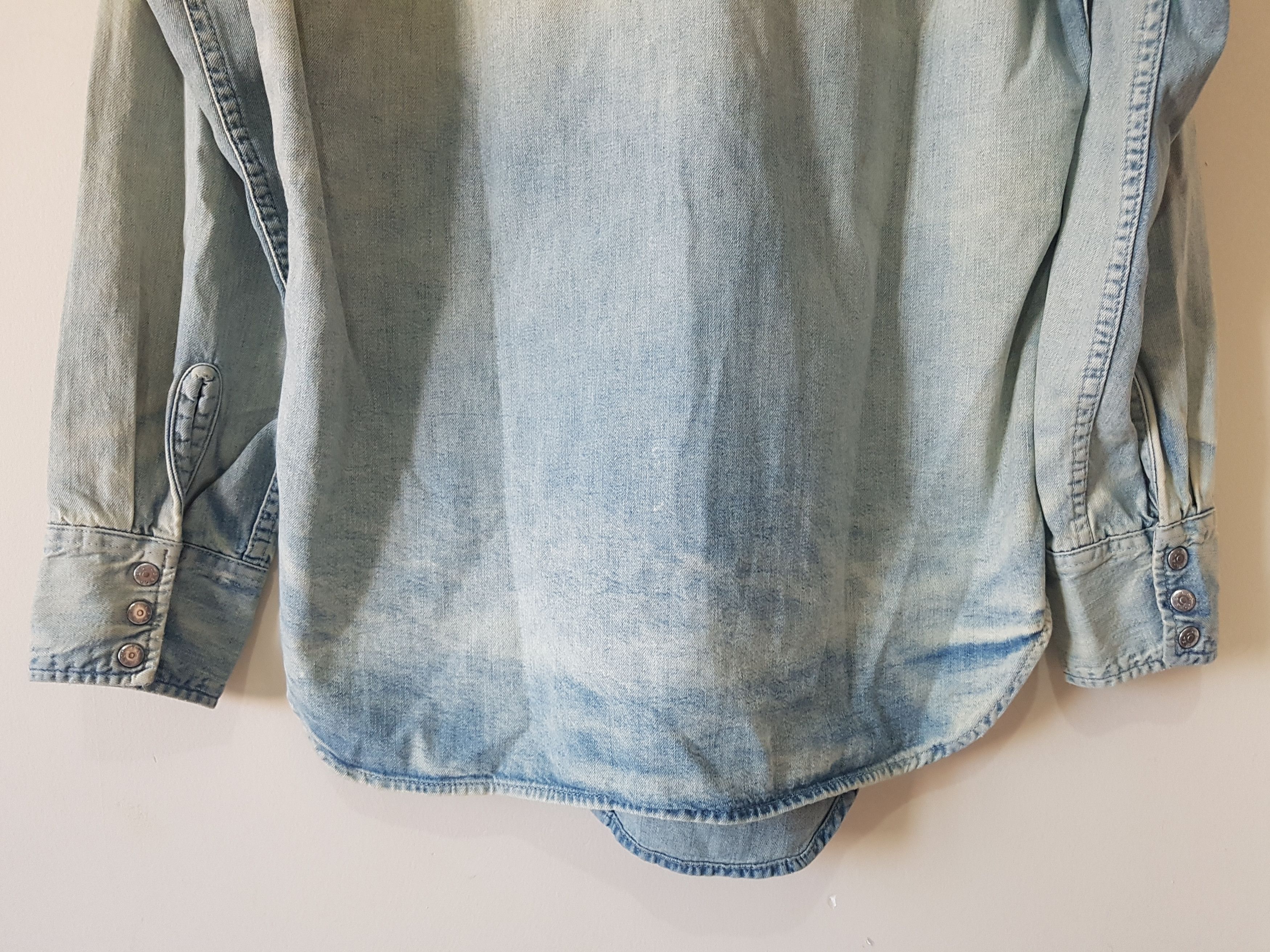Levi's Vintage Clothing LVC 50's Shorthorn Western Denim Shirt Size US M / EU 48-50 / 2 - 5 Thumbnail