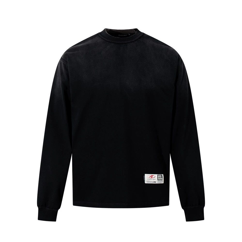 Vintage Men's washed trendy letter gradient long-sleeved T-shirt Size US M / EU 48-50 / 2 - 2 Thumbnail