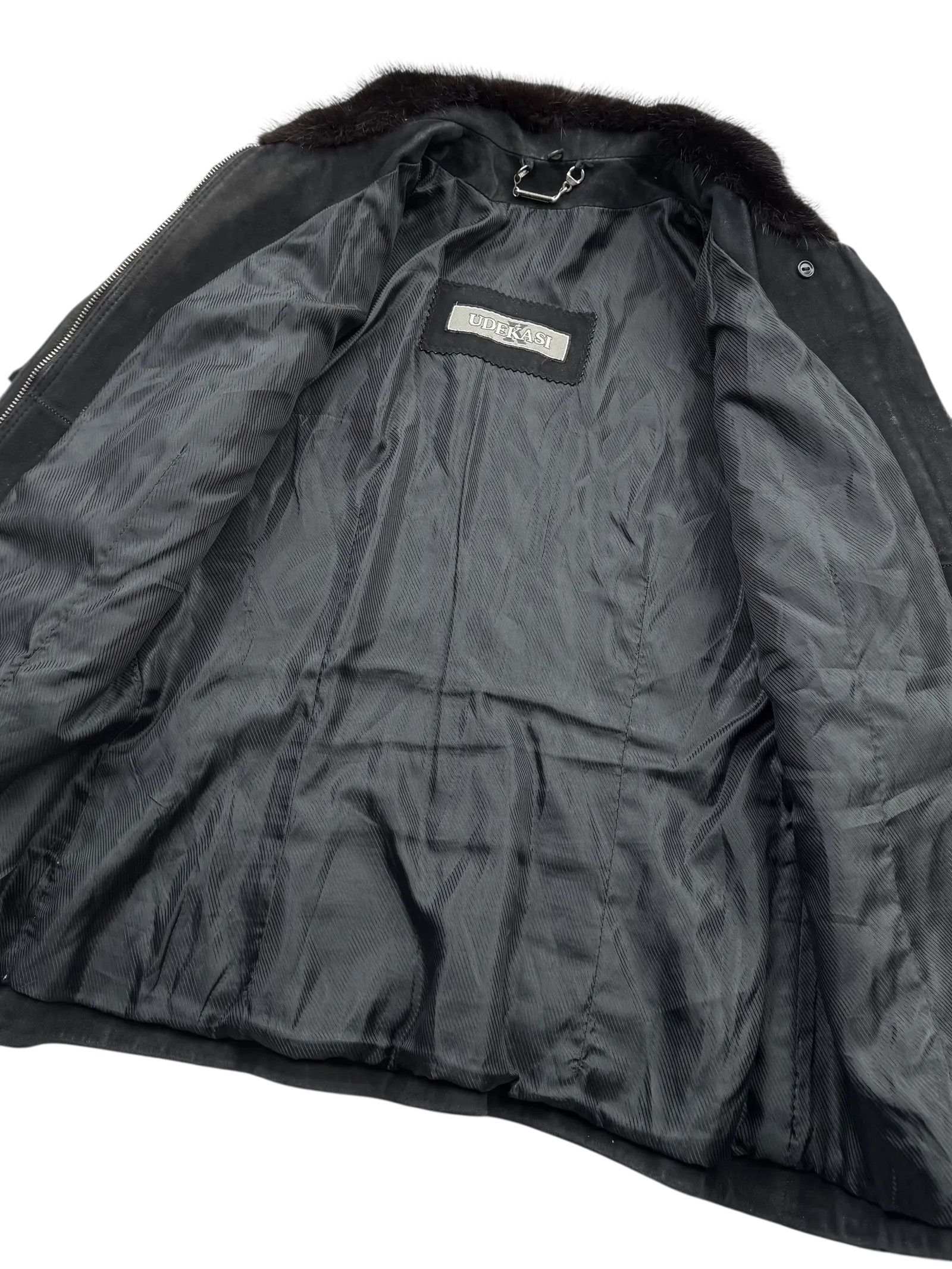 Genuine Leather Real Fur Details Suede Cropped Jacket From The 90's(V73) Size XS / US 0-2 / IT 36-38 - 4 Thumbnail