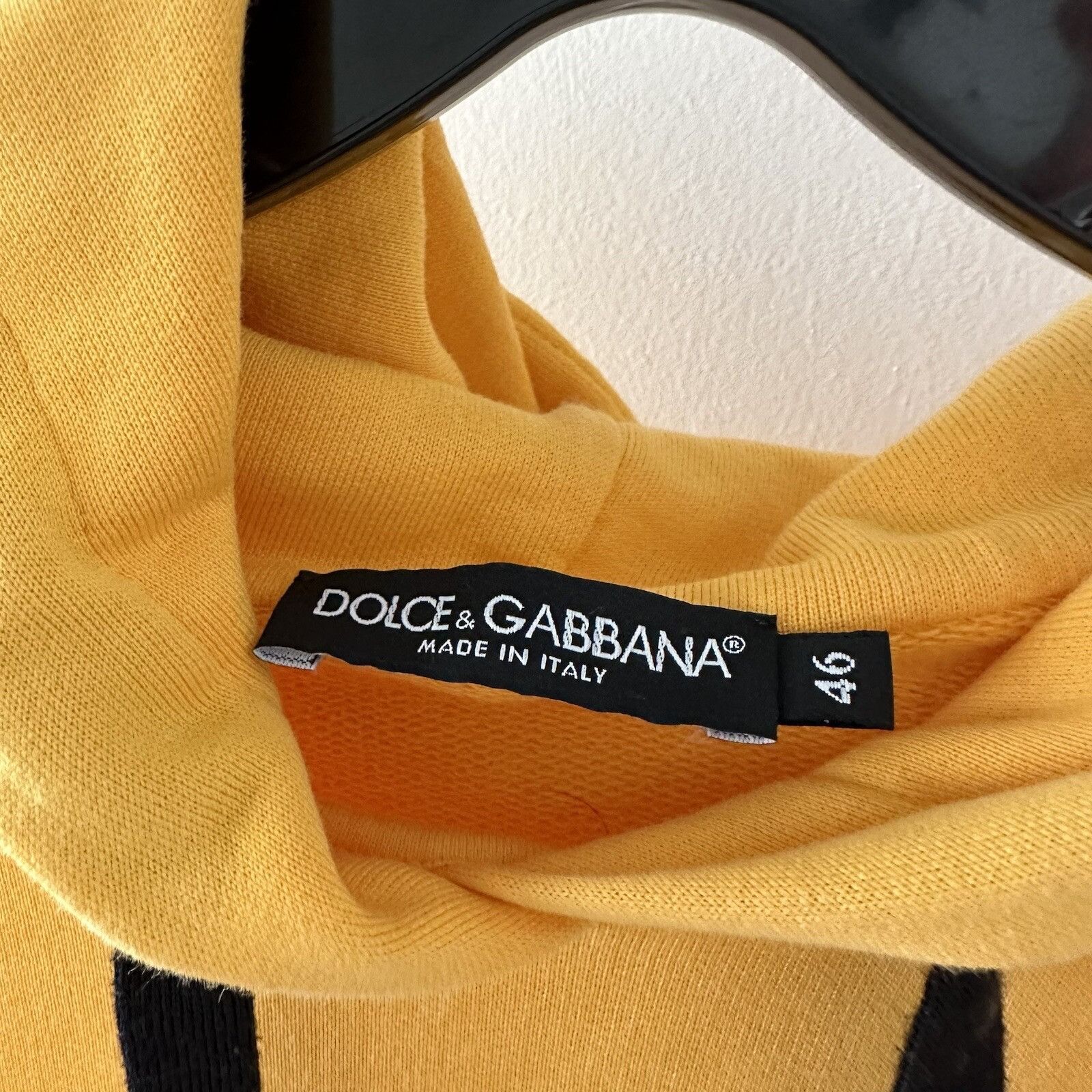 Dolce & Gabbana Dolce&Gabbana Hoodie Yellow Love Is Black Sz 46 IT 10 US DG Size US XL / EU 56 / 4 - 6 Thumbnail