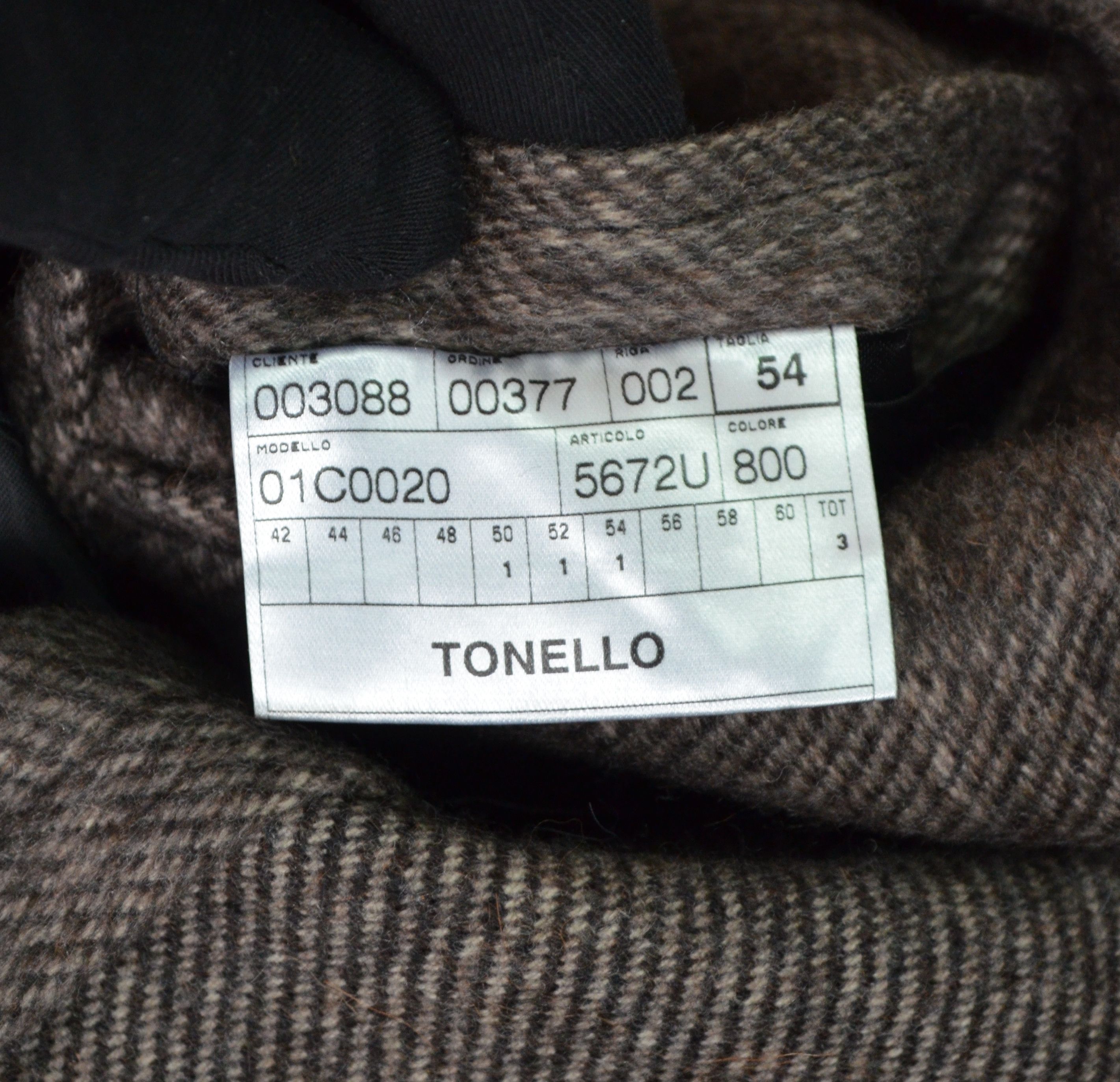Designer × Tonello Tonello Alpaca Wool Cashmere Herringbone Brown Coat 54/L Size US L / EU 52-54 / 3 - 16 Thumbnail