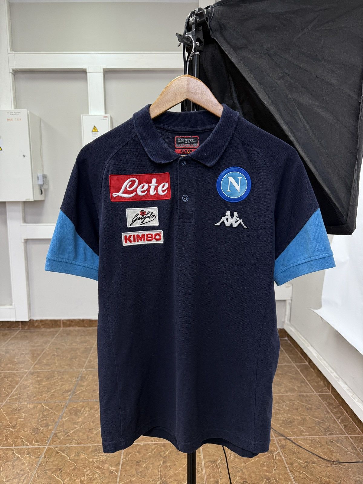 Kappa 🇮🇹 Vintage Y2K Kappa Napoli Italy Soccer Polo T-Shirt Rare Size US L / EU 52-54 / 3 - 1 Thumbnail
