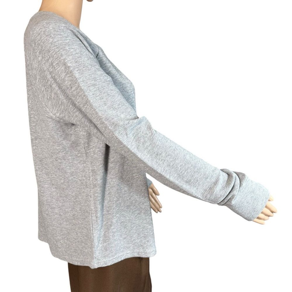 Other NWT New Three Dots Long Sleeve Henley Grey Top Size XL Size XL / US 12-14 / IT 48-50 - 3 Thumbnail