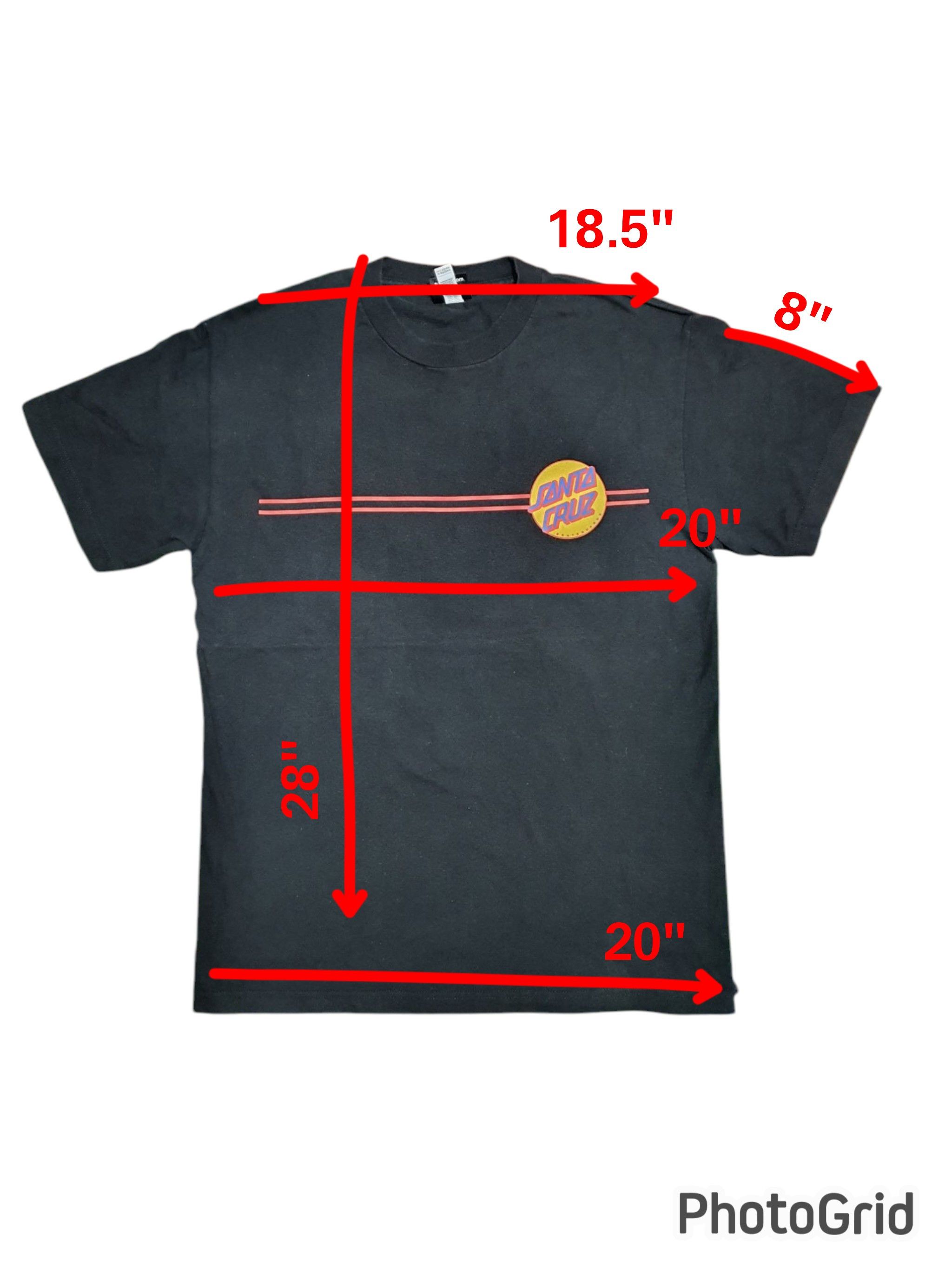 Santa Cruz Skateboards SANTA CRUZ 20”/28” BLACK T-SHIRT Size US M / EU 48-50 / 2 - 10 Thumbnail