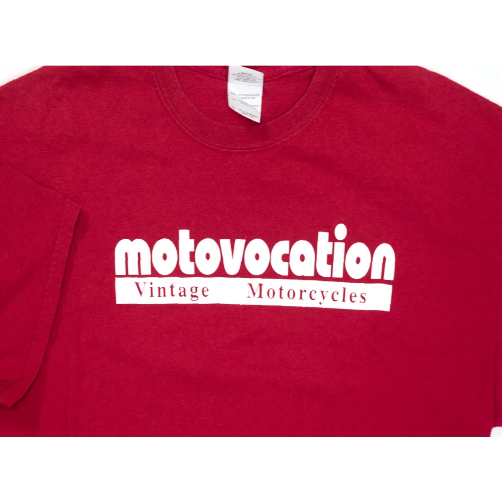 Gildan VINTAGE Gildan T-Shirt XL Red Biker Motorcycle USA Logo 2000s 24x28 Mens Short Sleeve Crew Neck Motovocation Size XL Red Logo Approximately 24x28 Size US XL / EU 56 / 4 - 5 Thumbnail