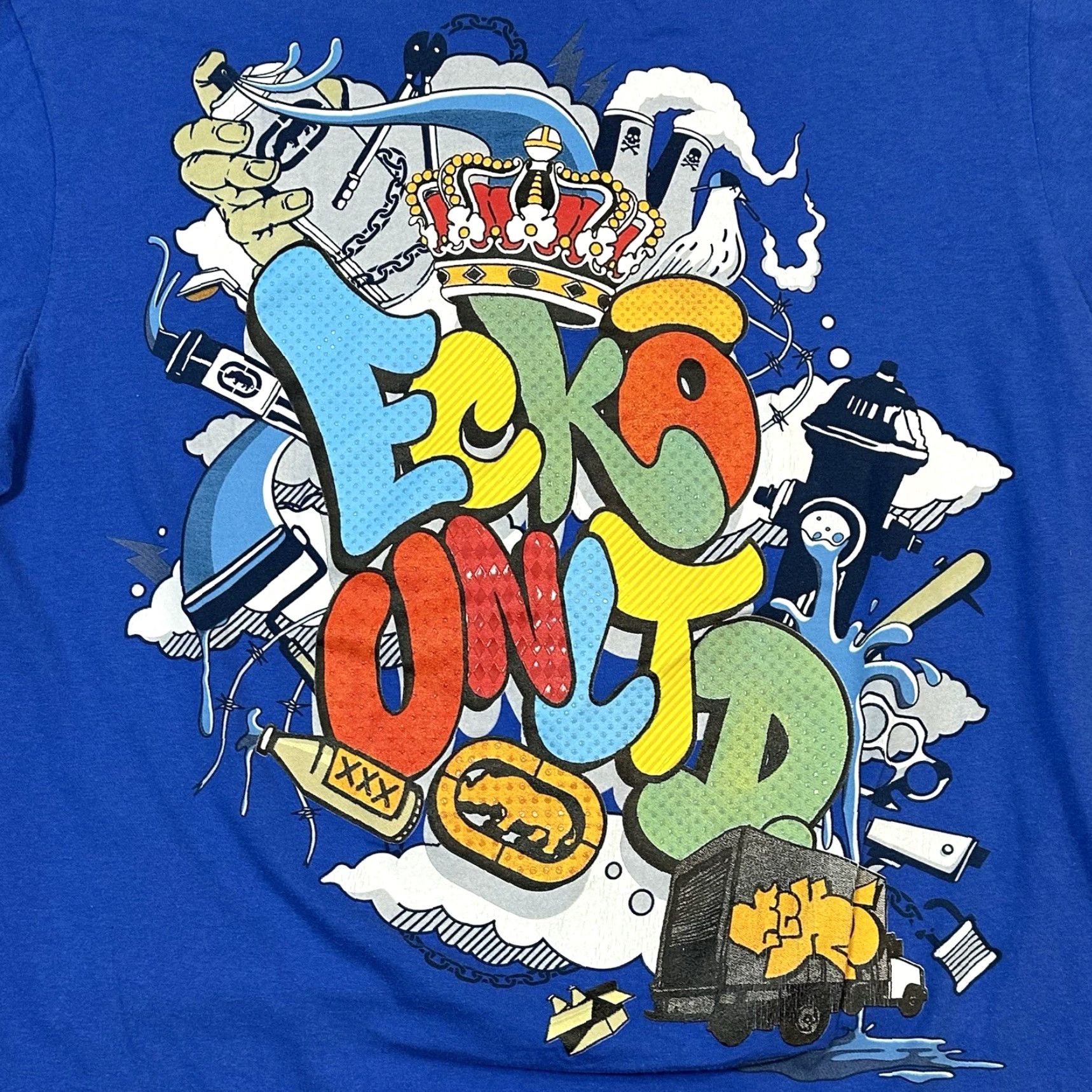 Ecko Unltd. ECKO UNLTD Graffiti Street Graphic Print Tee Shirt Cotton Men's Large Shirt Mens Large Graffiti Street Tee Graphic Print Cotton ECKO UNLTD Size US L / EU 52-54 / 3 - 3 Thumbnail