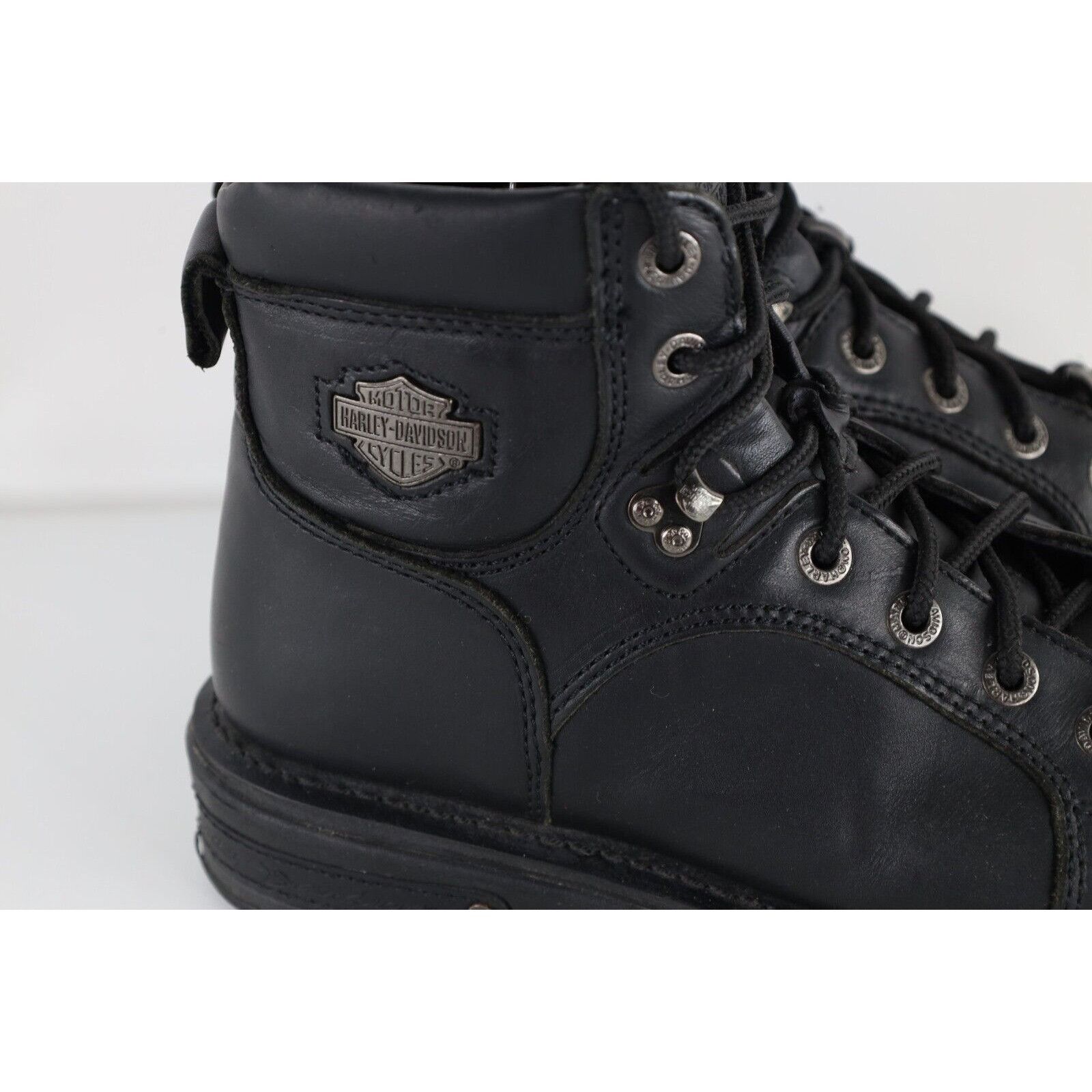 Harley Davidson × Vintage Vintage 90s Harley Davidson Spell Out Leather Boots Size US 7.5 / IT 37.5 - 6 Thumbnail