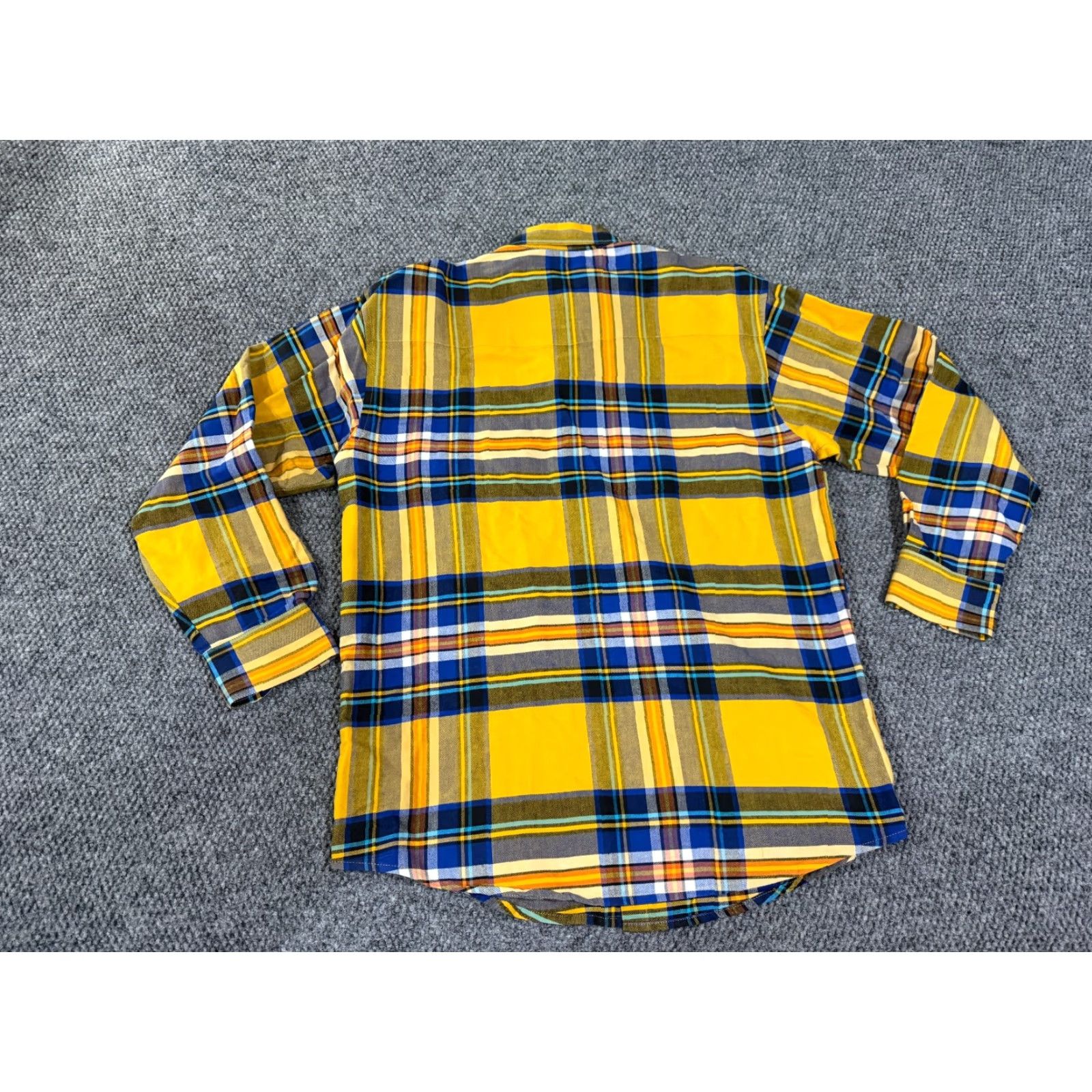 Wrangler Wrangler Twenty X Button-Up Shirt Mens M Yellow Plaid Western Blue - Button-Down Collar, Long Sleeve, Casual, Cotton, Regular Fit Size US M / EU 48-50 / 2 - 7 Thumbnail