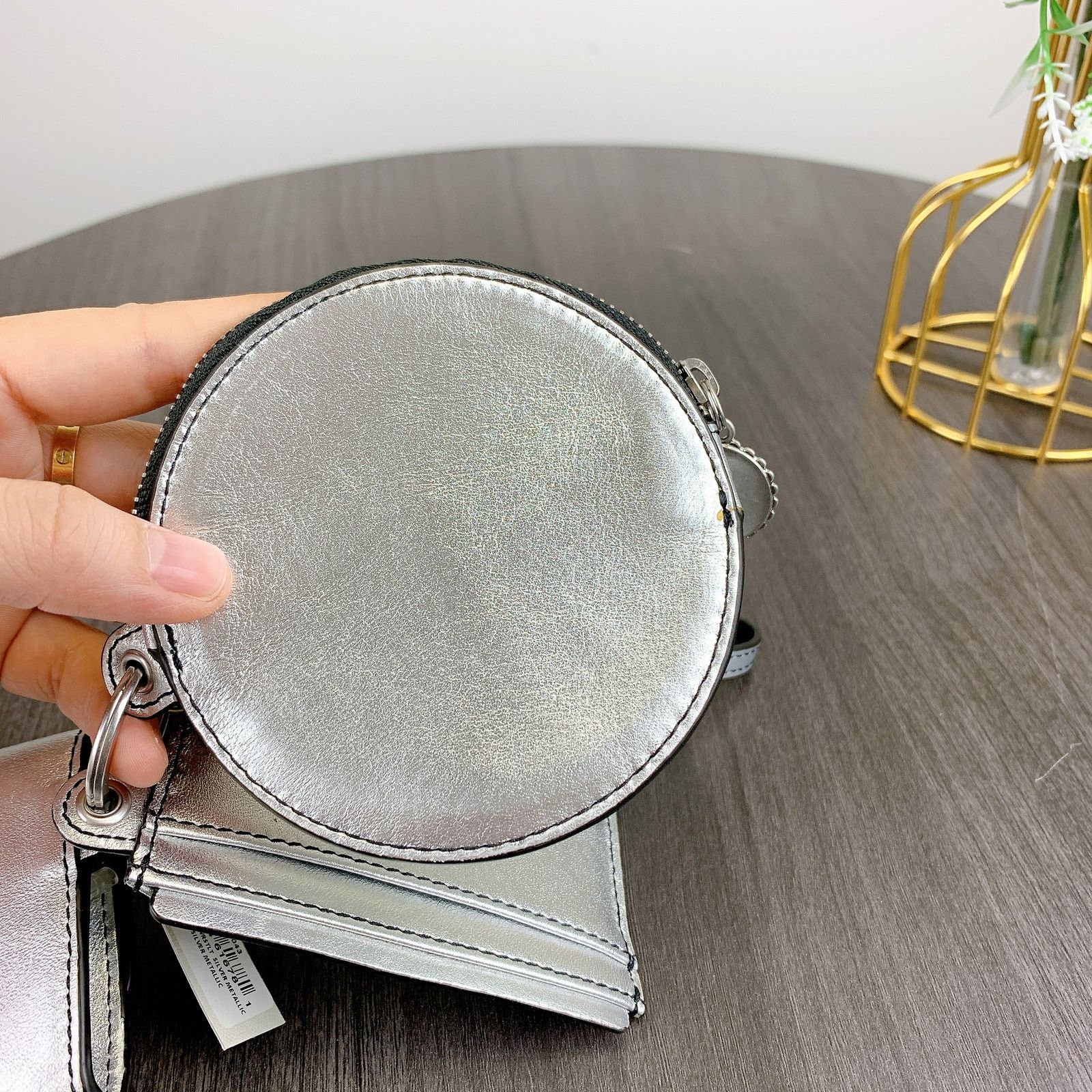 Fossil Fossil SLG1512043 Rio Pouch Wristlet Wallet Silver Metallic Size ONE SIZE - 7 Thumbnail