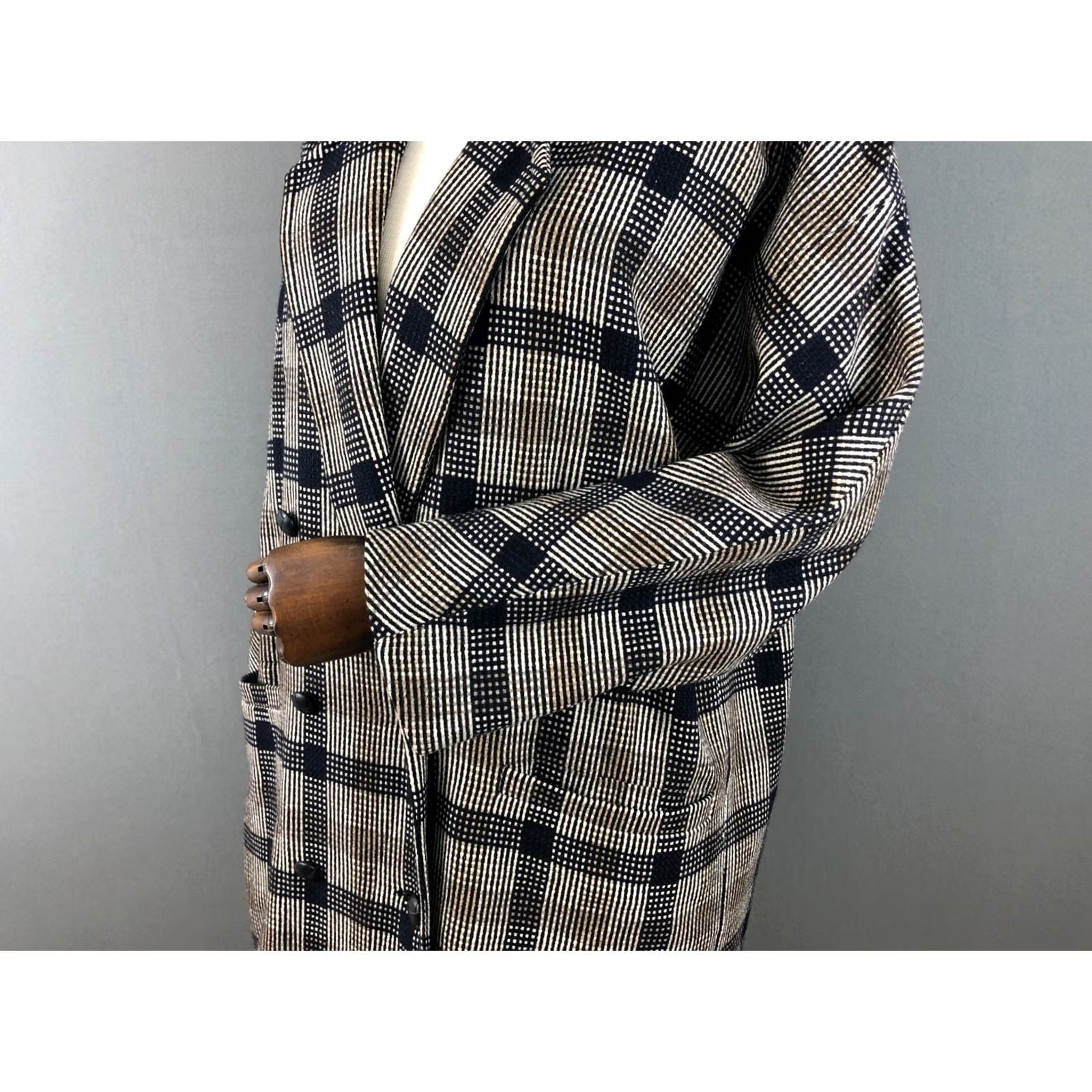 Vintage Laurèl Laurel Blazer Jacket Wool/Cashmere Dark Blue Women Size 40 Check Jacket Blazer Womens Size 40 Blue Casual Size S / US 4 / IT 40 - 7 Thumbnail