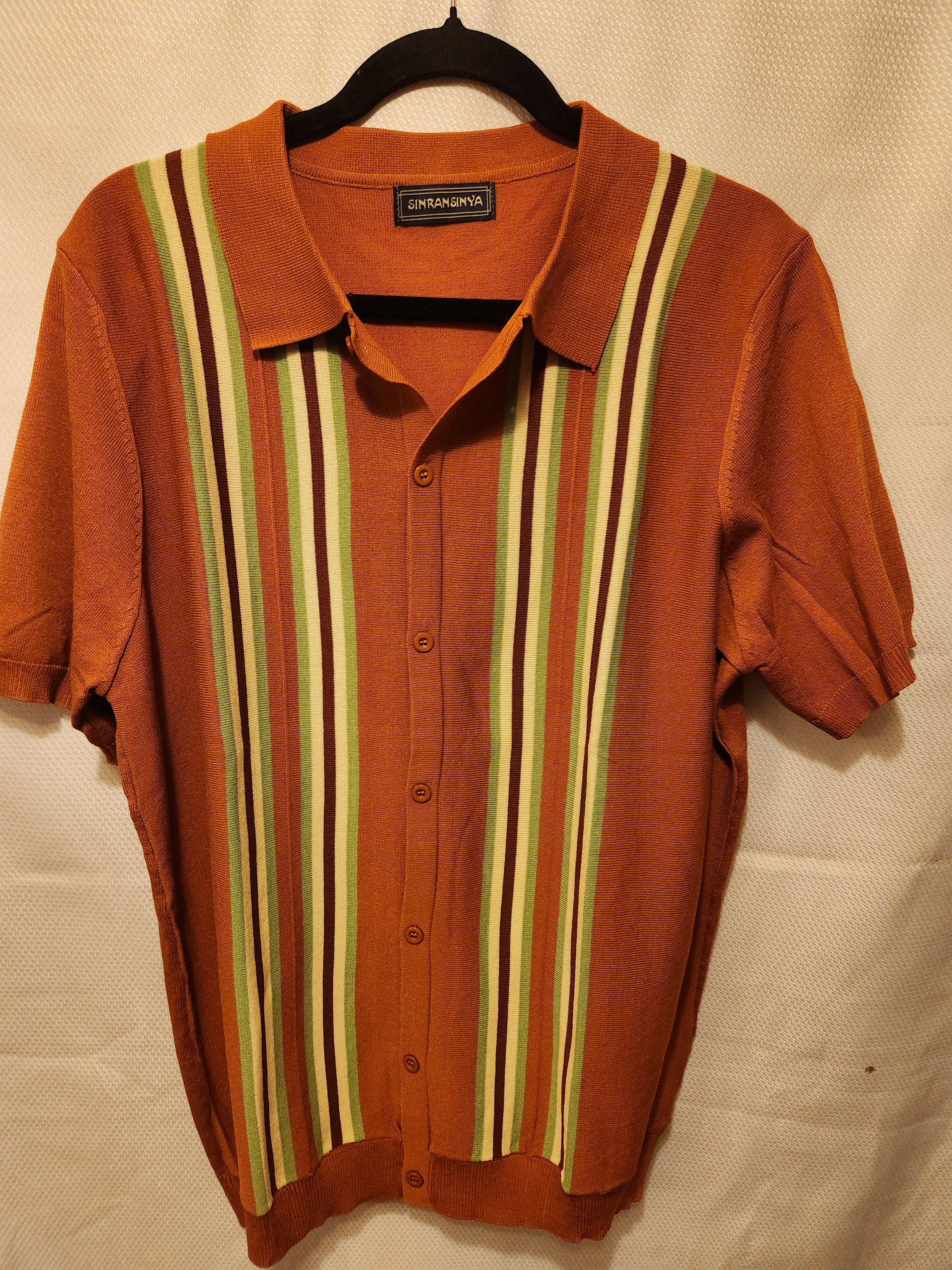 Other NWOT Retro Style Striped Short Sleeve Knit Shirt Size US XL / EU 56 / 4 - 3 Thumbnail