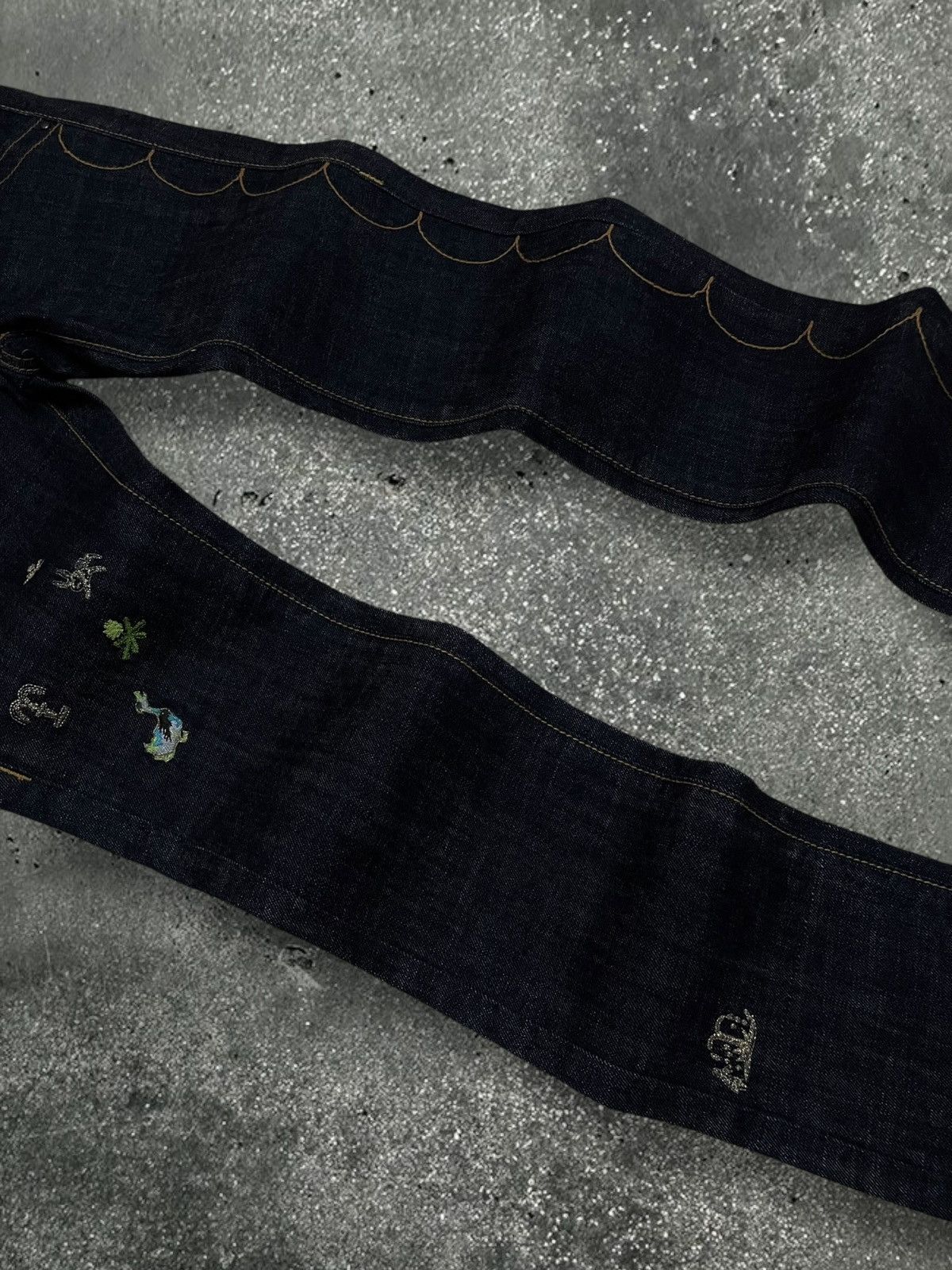 Japanese Brand Vintage Japan Designer Rare Super Hakka Artistic Art Denim Size US 29 - 4 Thumbnail