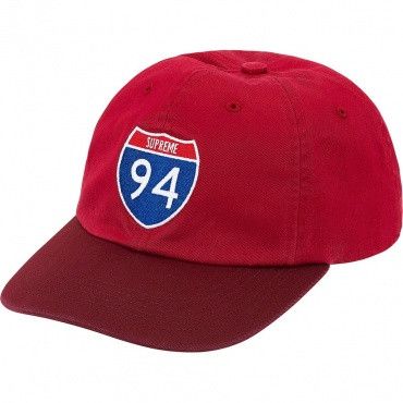 Supreme Interstate 6-Panel Red cap hat fw 20