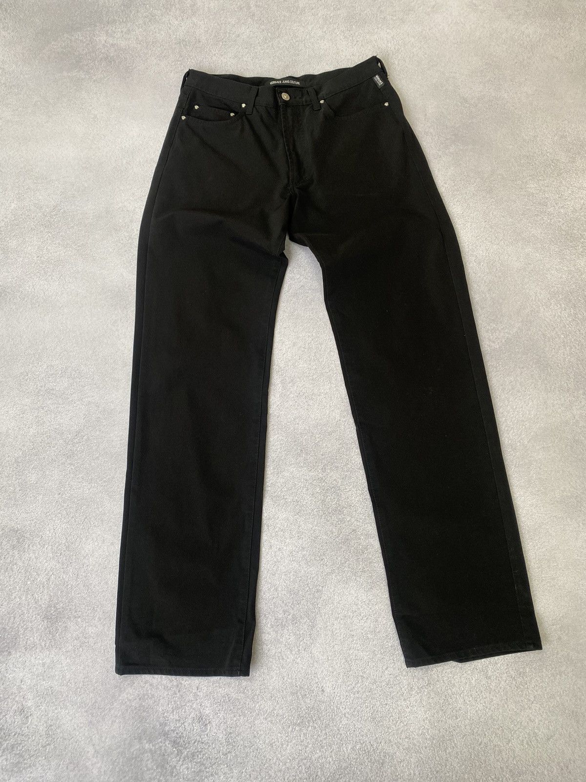Versace Jeans Couture × Vintage Vintage Versace Jeans Couture Black Pants Size US 34 / EU 50 - 2 Thumbnail