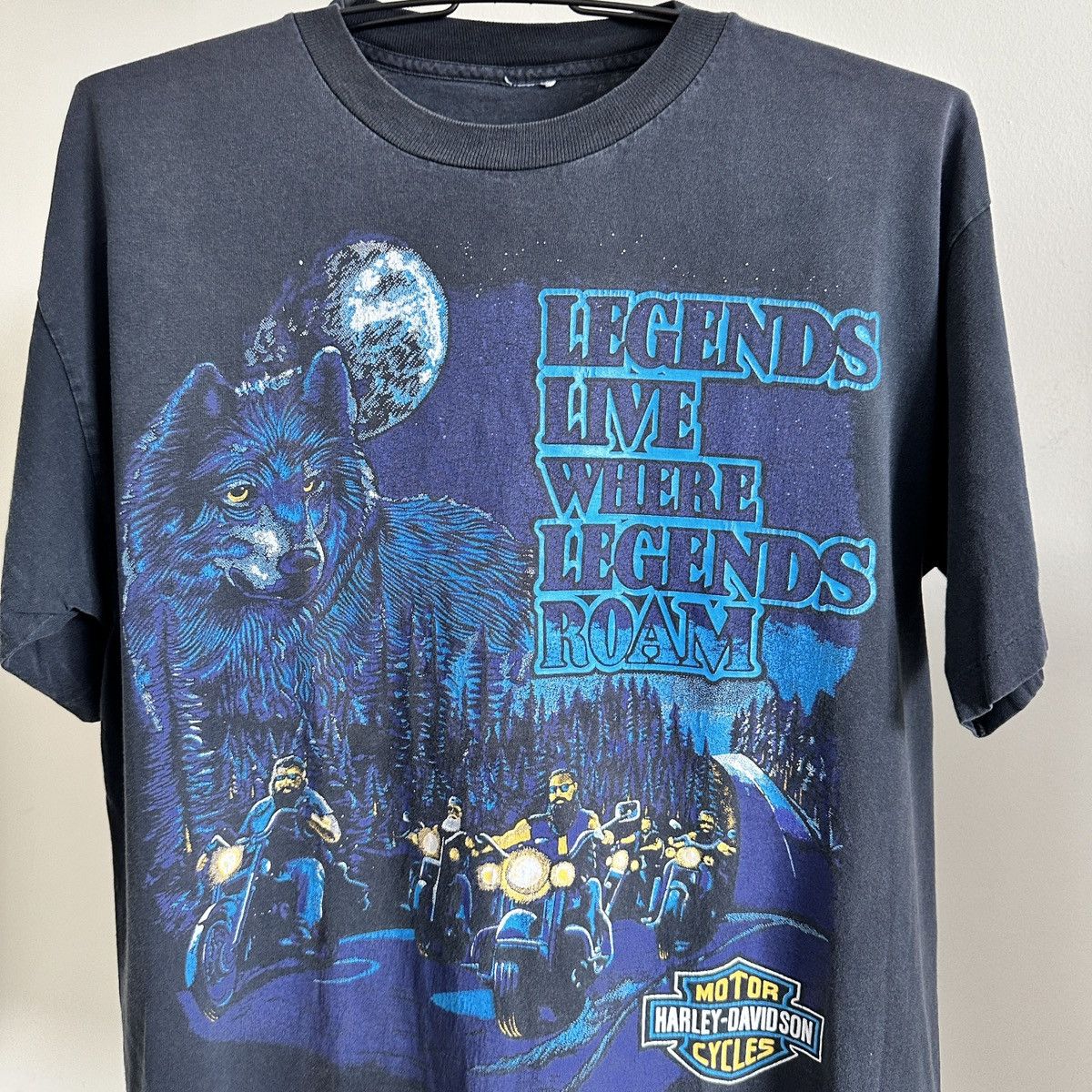 Harley Davidson × Vintage Vintage Harley Davidson T-Shirt Size XL 1990s Single Stitch Size US XL / EU 56 / 4 - 4 Thumbnail