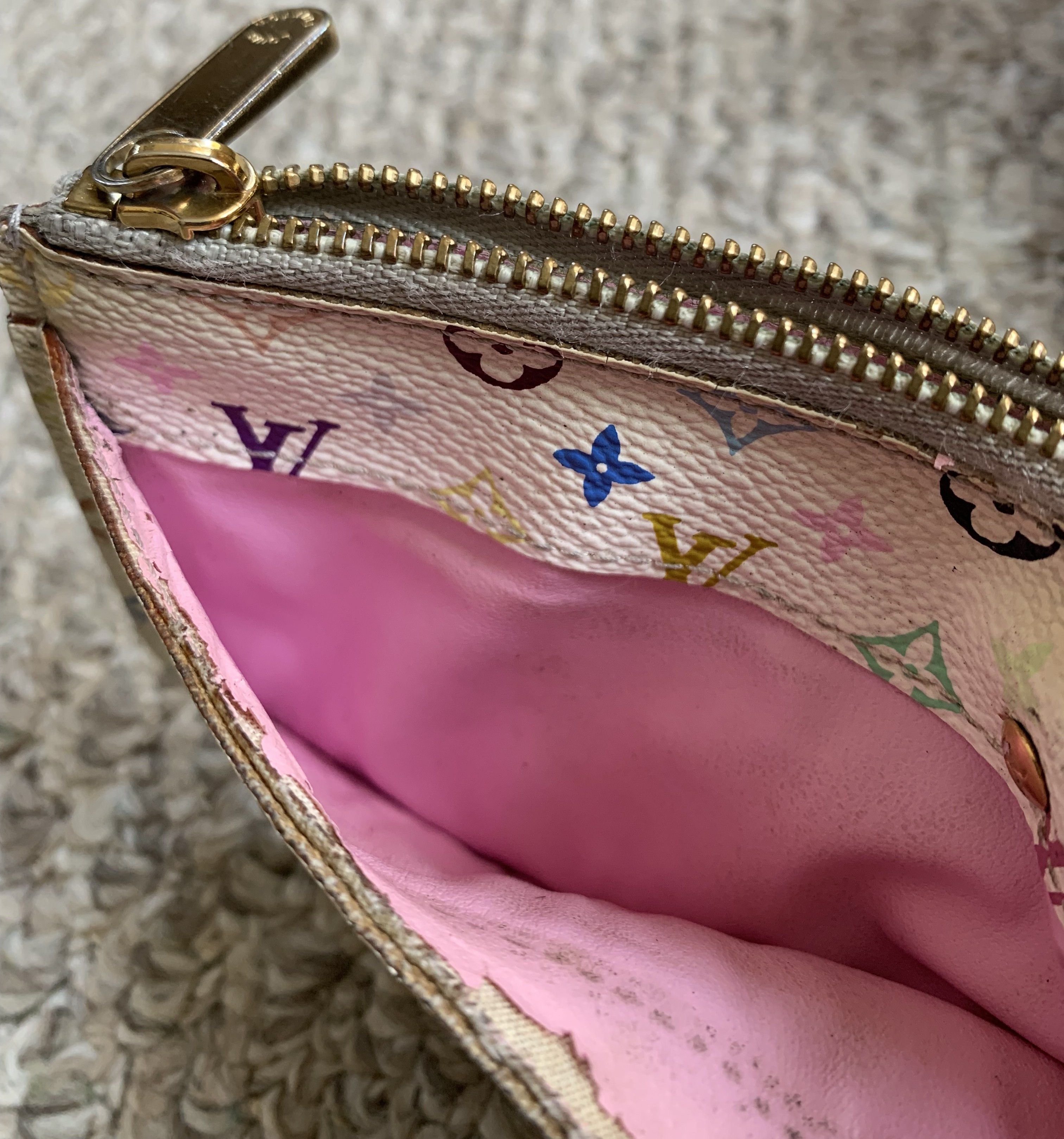 Louis Vuitton × Takashi Murakami S/S 2003 Louis Vuitton x Murakami Monogram Zip Pouch Wallet Size ONE SIZE - 9 Thumbnail