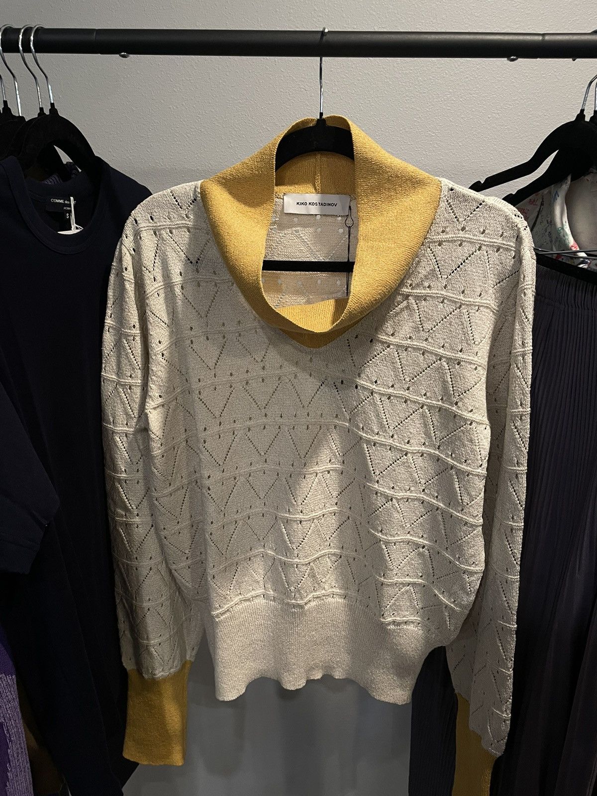 Kiko Kostadinov Kiko Kostadinov SS24 Beige & Yellow Brecht Turtleneck Size US M / EU 48-50 / 2 - 2 Thumbnail