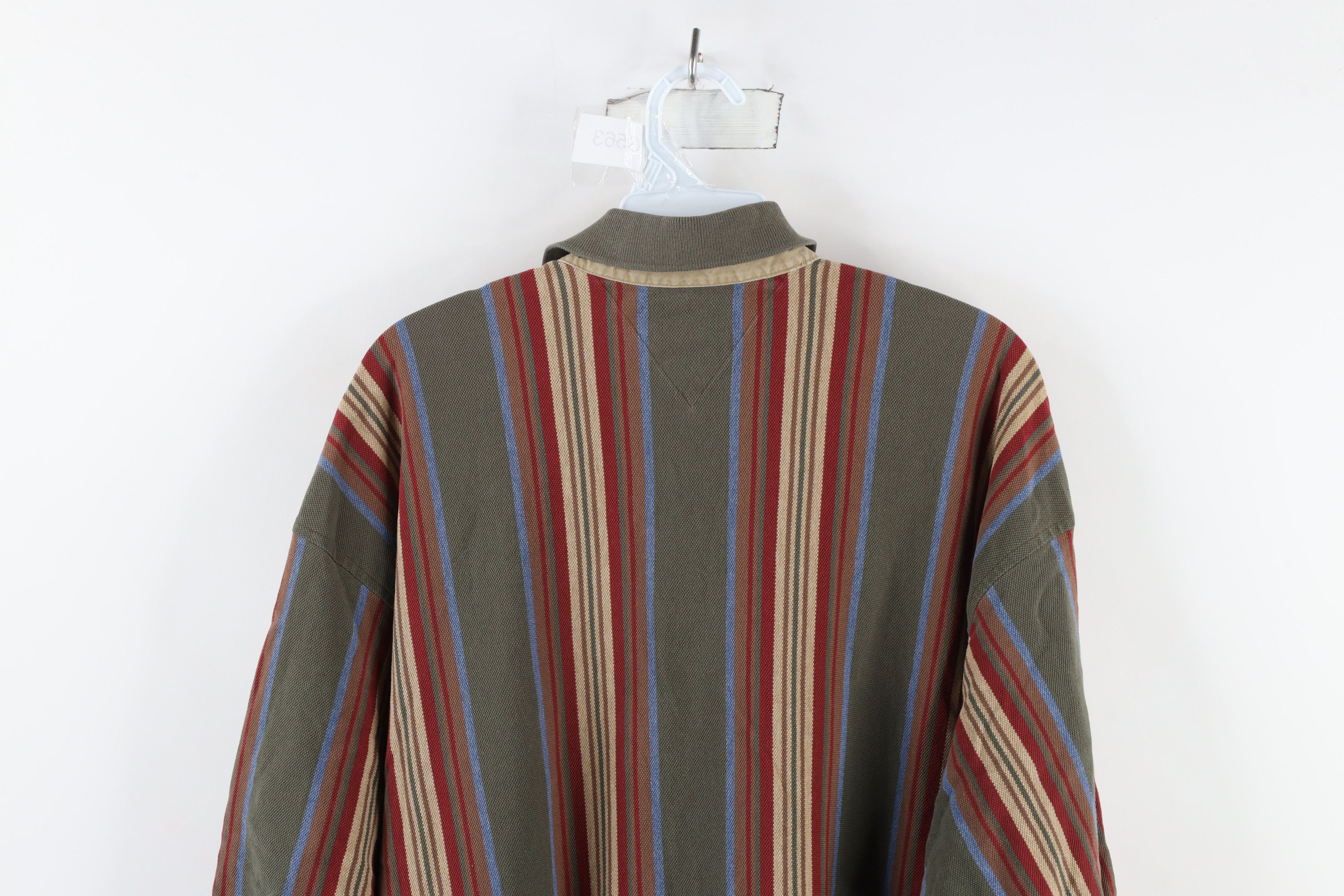 Tommy Hilfiger × Vintage Vintage 90s Tommy Hilfiger Striped Collared Polo Shirt Size US XL / EU 56 / 4 - 11 Thumbnail