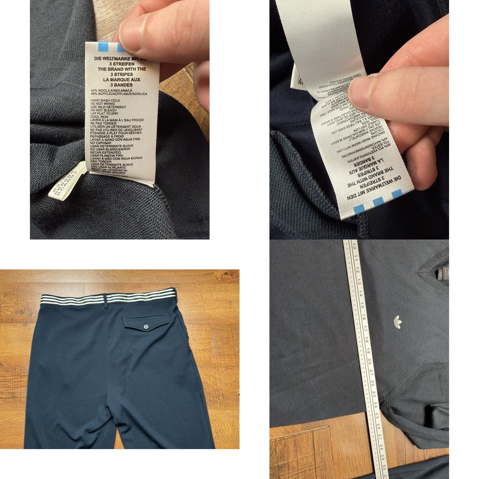 Adidas VINTAGE adidas Suit Mens XL Blue Originals Tracksuit Trefoil Logo Men Preppy Y2K Size US 36 / EU 52 - 9 Thumbnail