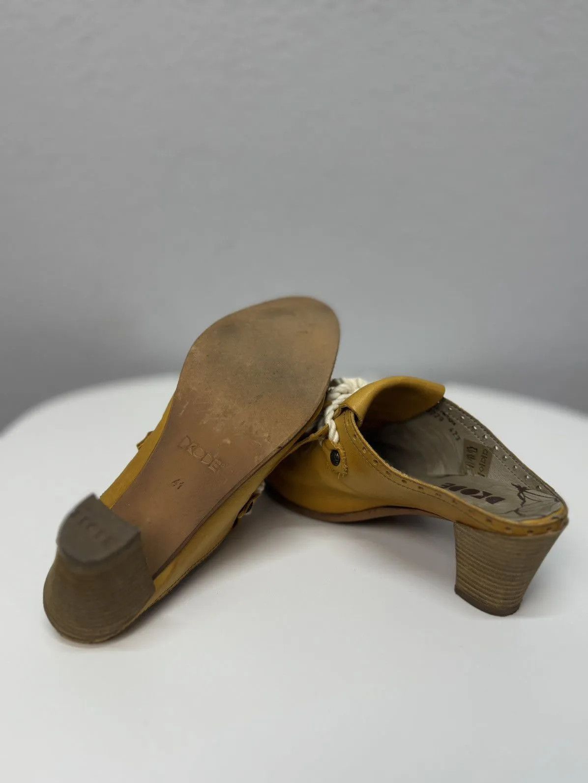 Other Vintage Ankle Leather Boots Sandals Yellow Prada Style Opium Size US 8 / EU 41 - 10 Thumbnail