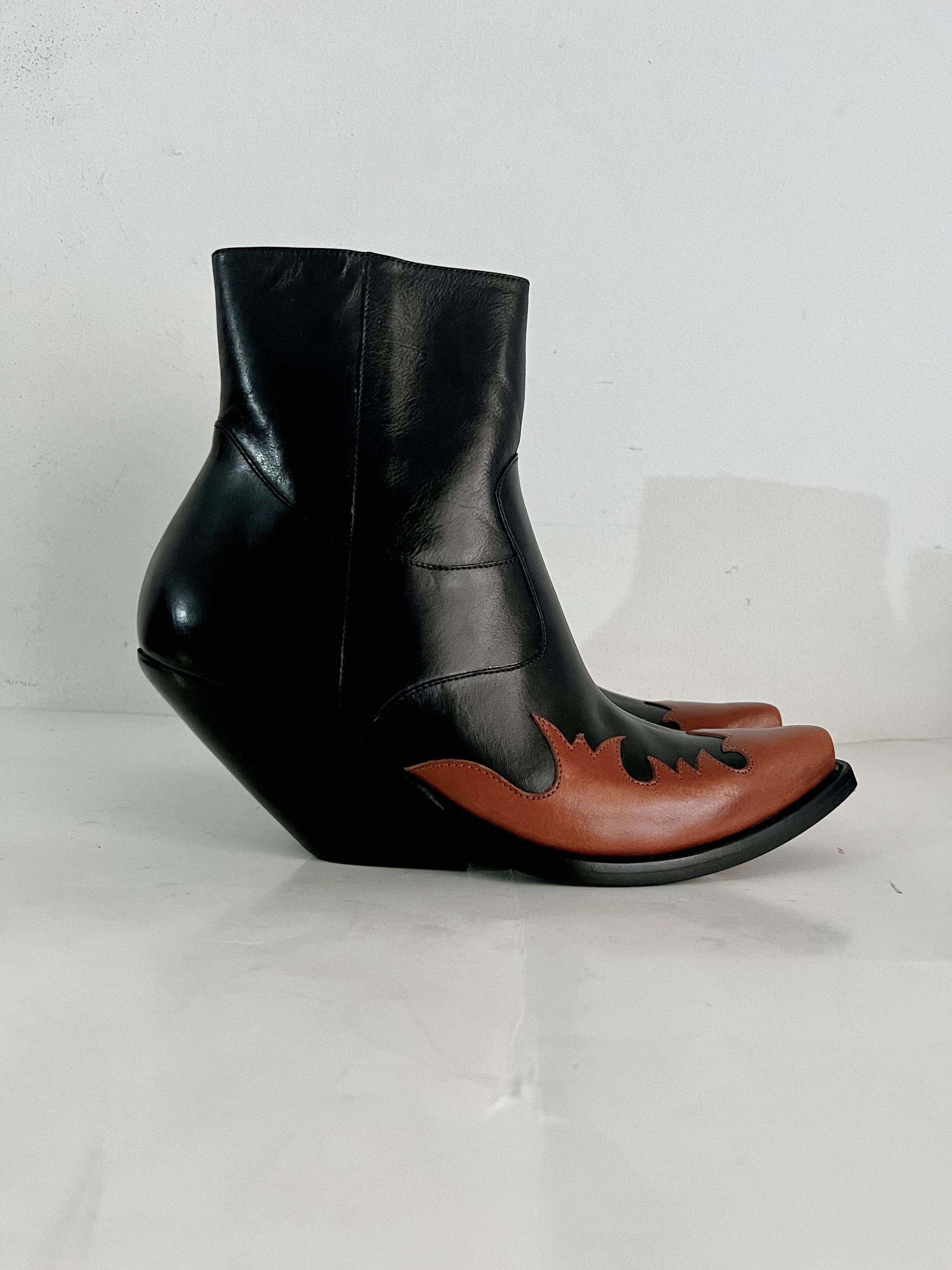 Vetements Vetements - Leather Ankle Cowgirl Boots Size US 8 / IT 38 - 1 Thumbnail