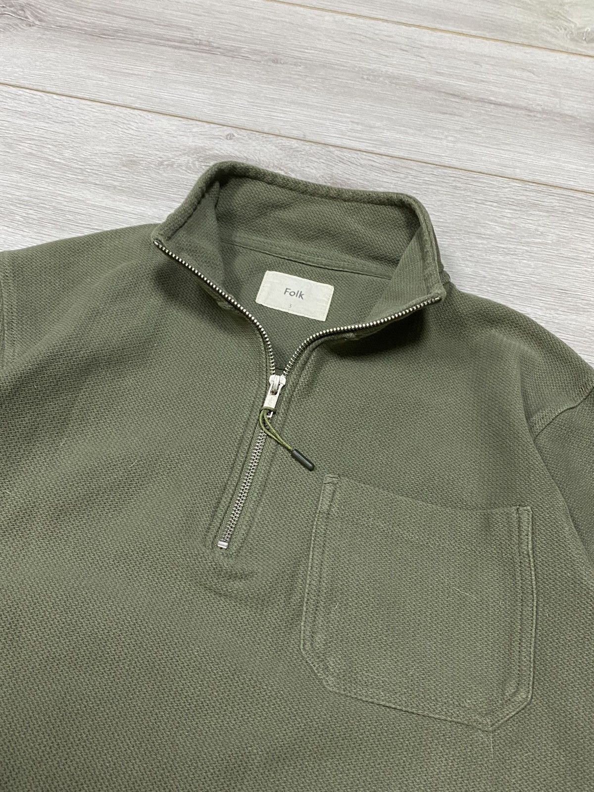 Folk Folk Vintage half 1/4 Zip pocket 3 size Y2K Size US M / EU 48-50 / 2 - 2 Thumbnail