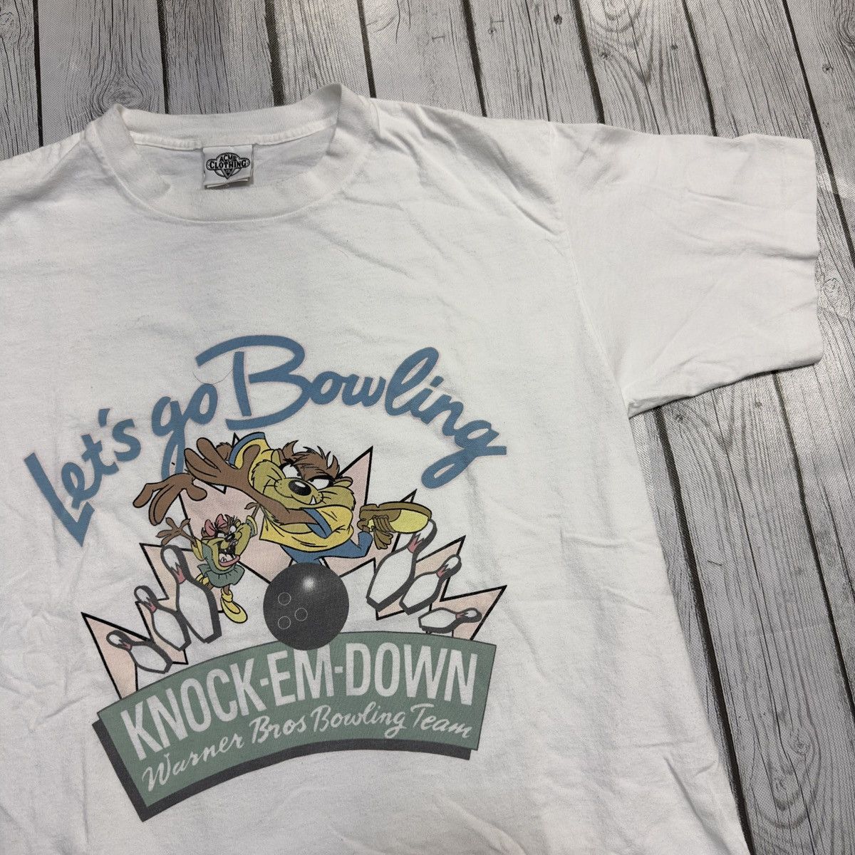 Vintage × Warner Bros Vintage Taz Bowling tee Size US L / EU 52-54 / 3 - 3 Thumbnail