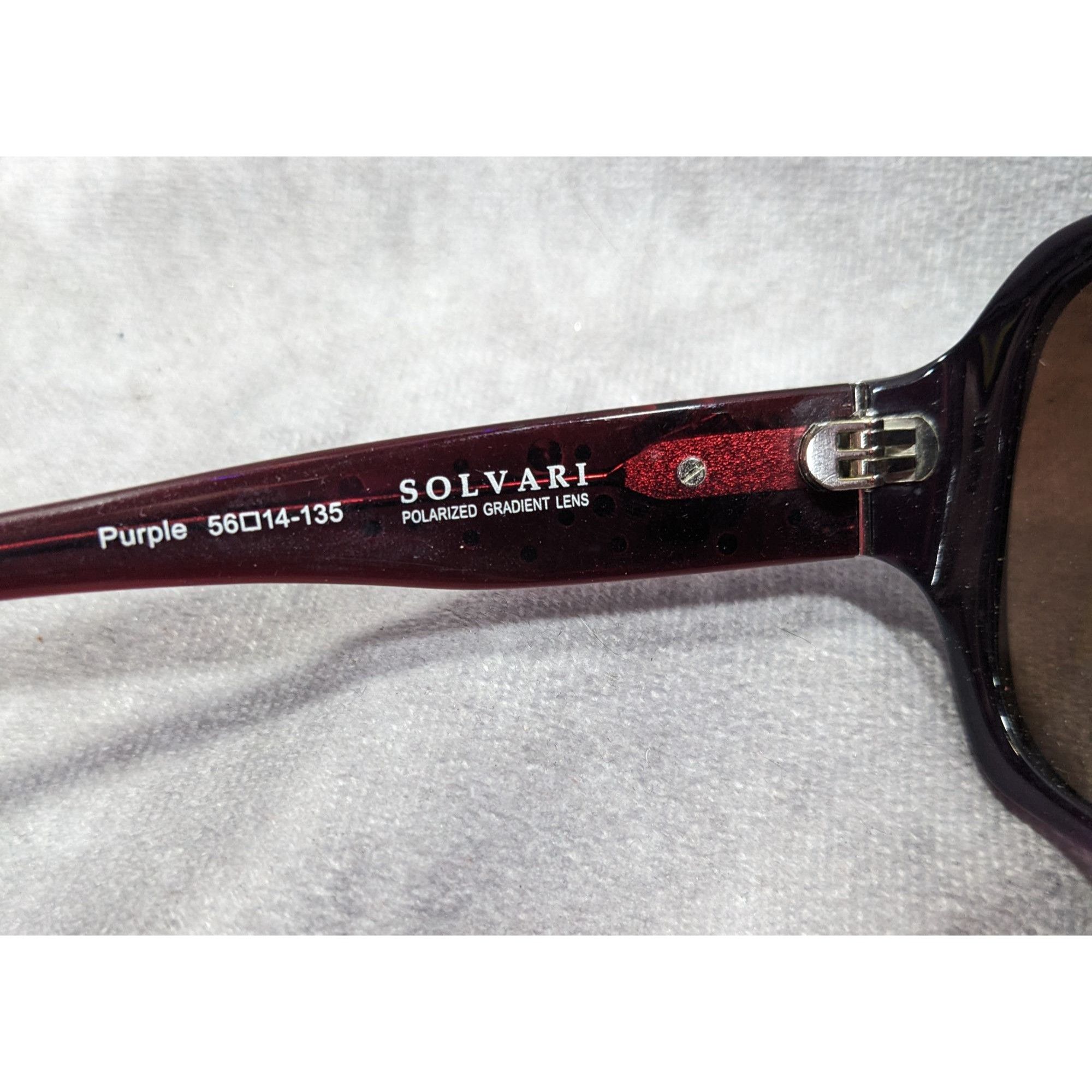 Other Solvari Bonita1 Purple Floral Rhinestone Retro Sunglasses Size ONE SIZE - 7 Thumbnail