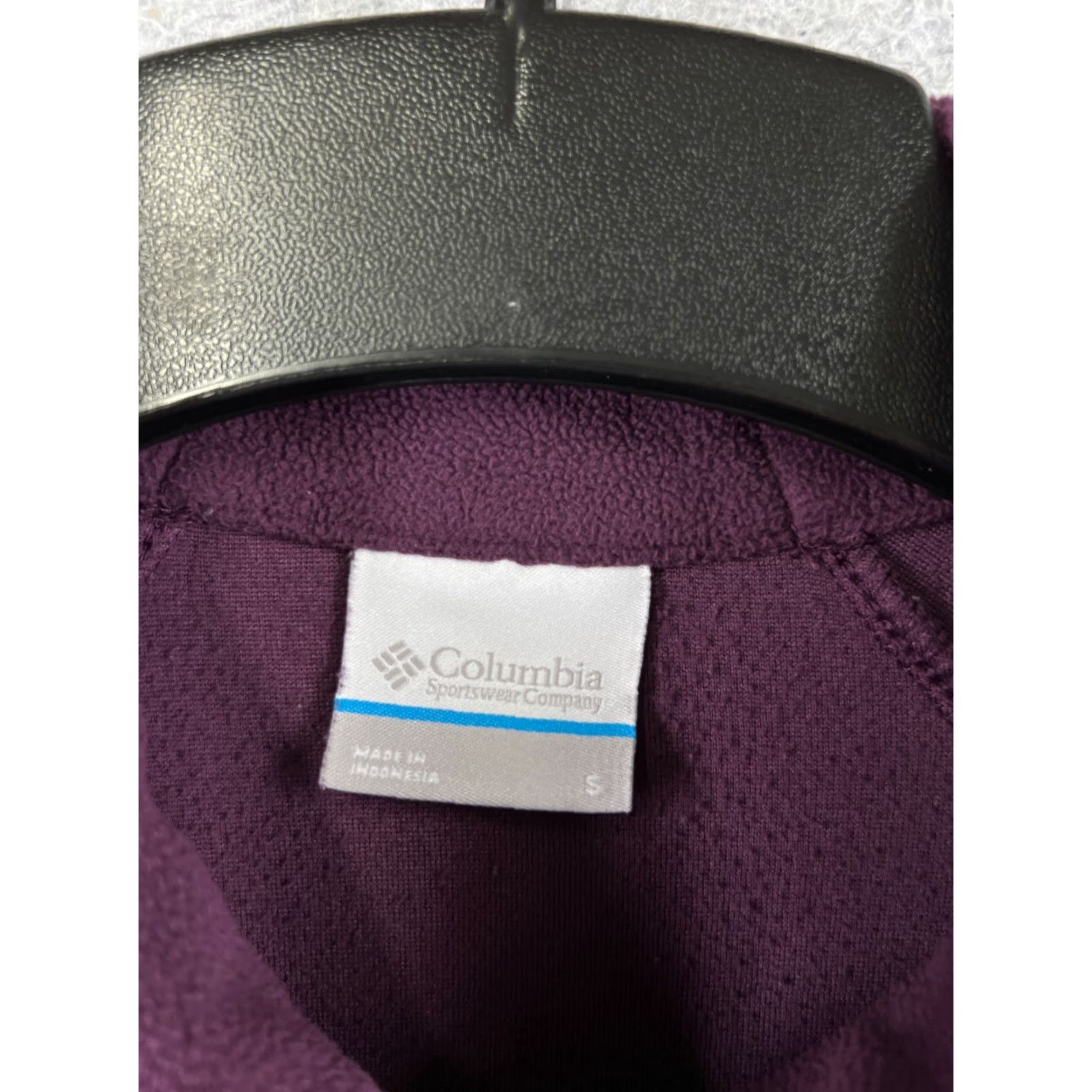 Vintage Columbia Women Sweater Mock Neck Full Zip Fleece Polyester Purple Size S / US 4 / IT 40 - 6 Thumbnail