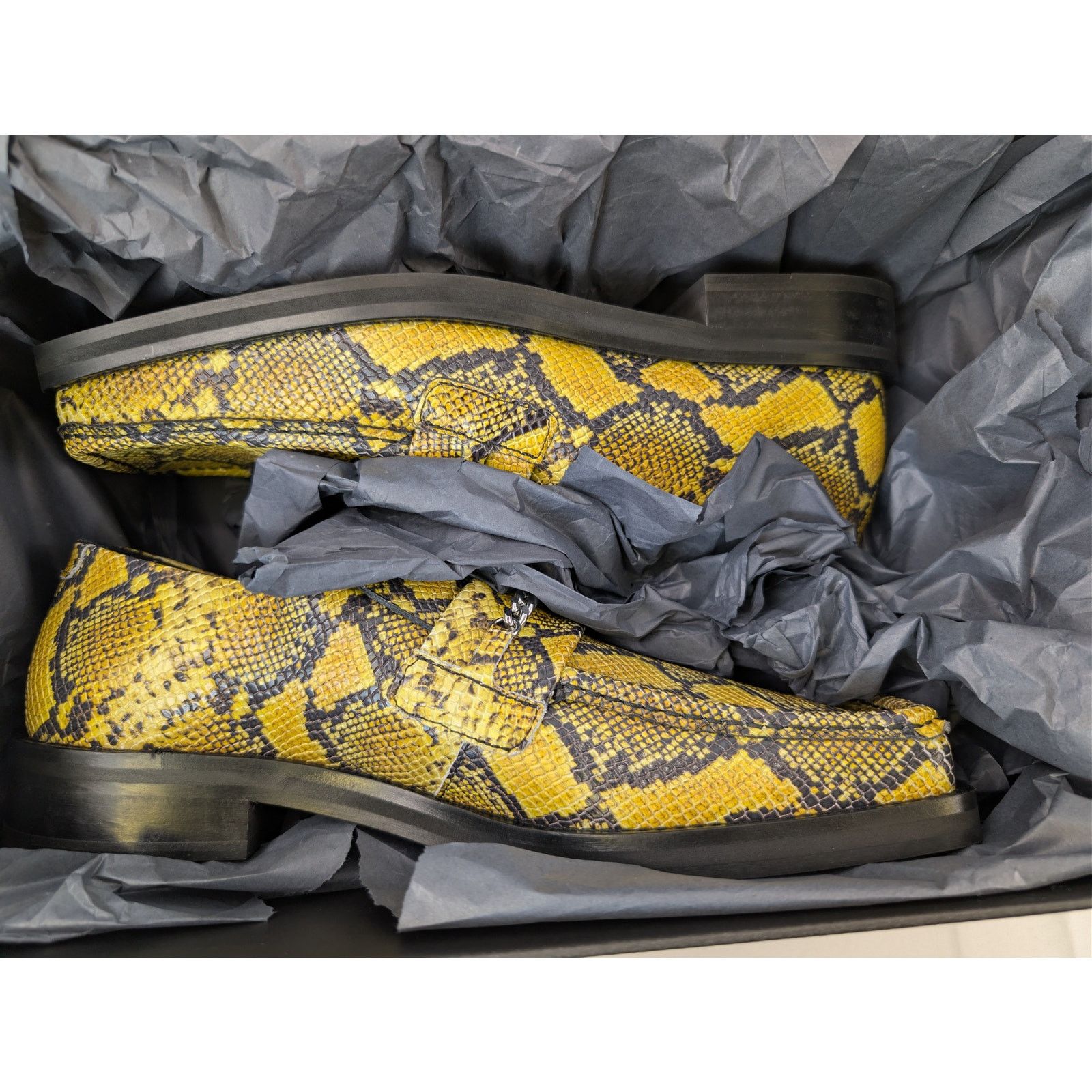 Martine Rose o1rshd1 Embossed Leather Square Toe Loafers Boots in Yellow Size US 8 / EU 41 - 20 Thumbnail