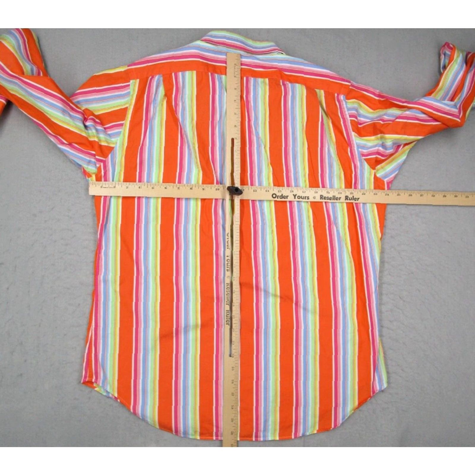 Polo Ralph Lauren VINTAGE Polo Ralph Lauren Shirt Mens 16 Large Orange Button Up Regent Size 42R - 4 Thumbnail