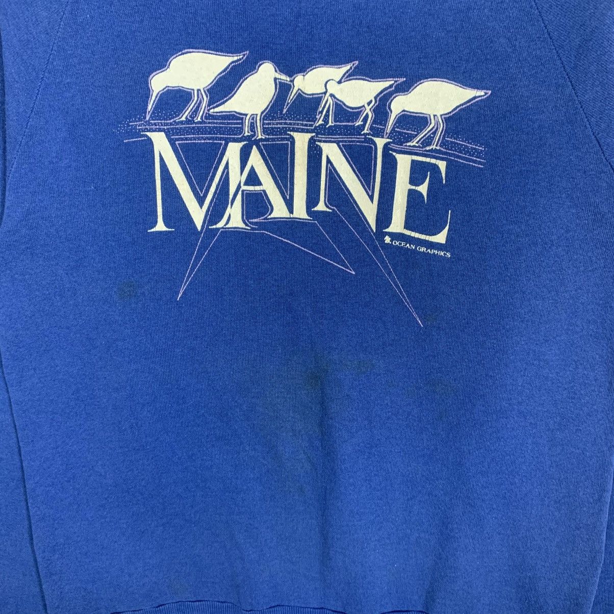 Designer × Vintage Vintage Jerseez by Russell Maine Ocean Graphics Sweatshirt Size US M / EU 48-50 / 2 - 8 Thumbnail