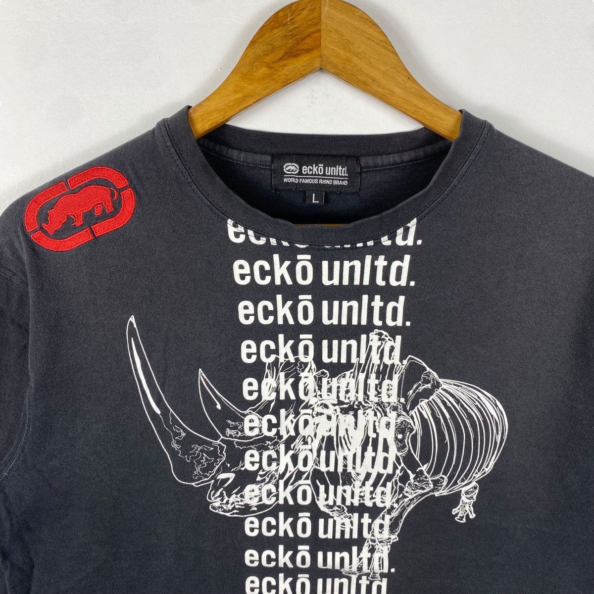 Ecko Unltd. Vintage ECKO UNLTD World Famous Rhino Brand Faded Longsleeve Size US L / EU 52-54 / 3 - 2 Thumbnail