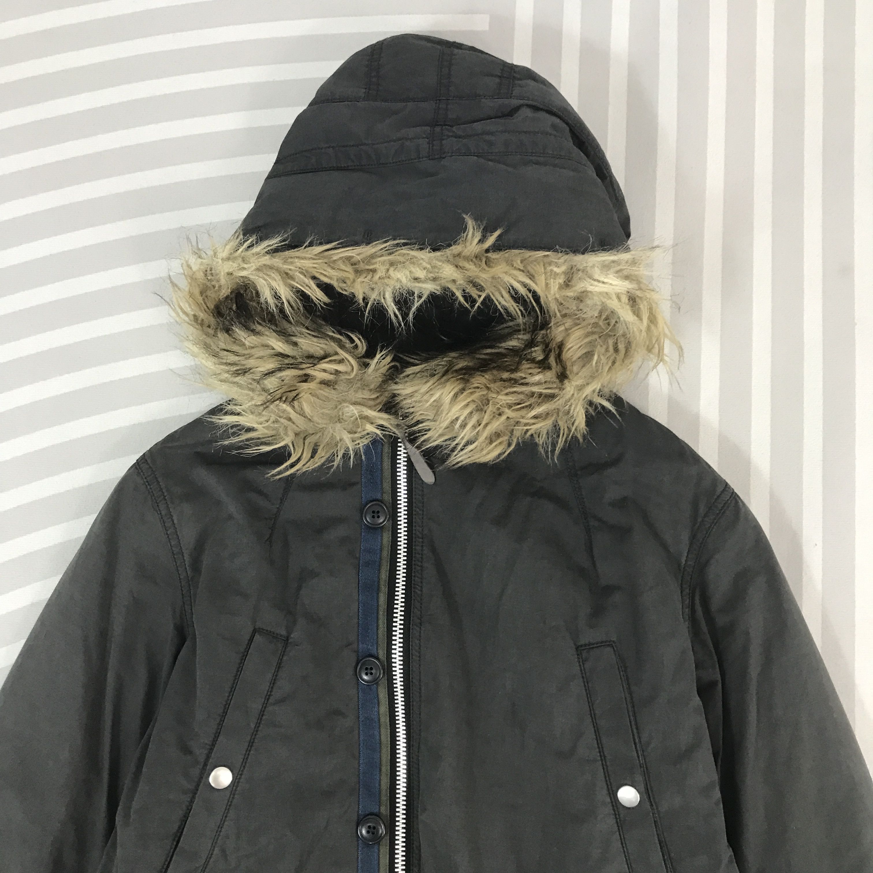Jun Takahashi × Undercover × Uniqlo Vintage Undercover Jun Takahashi x Uniqlo Fur Jacket Size US L / EU 52-54 / 3 - 2 Thumbnail