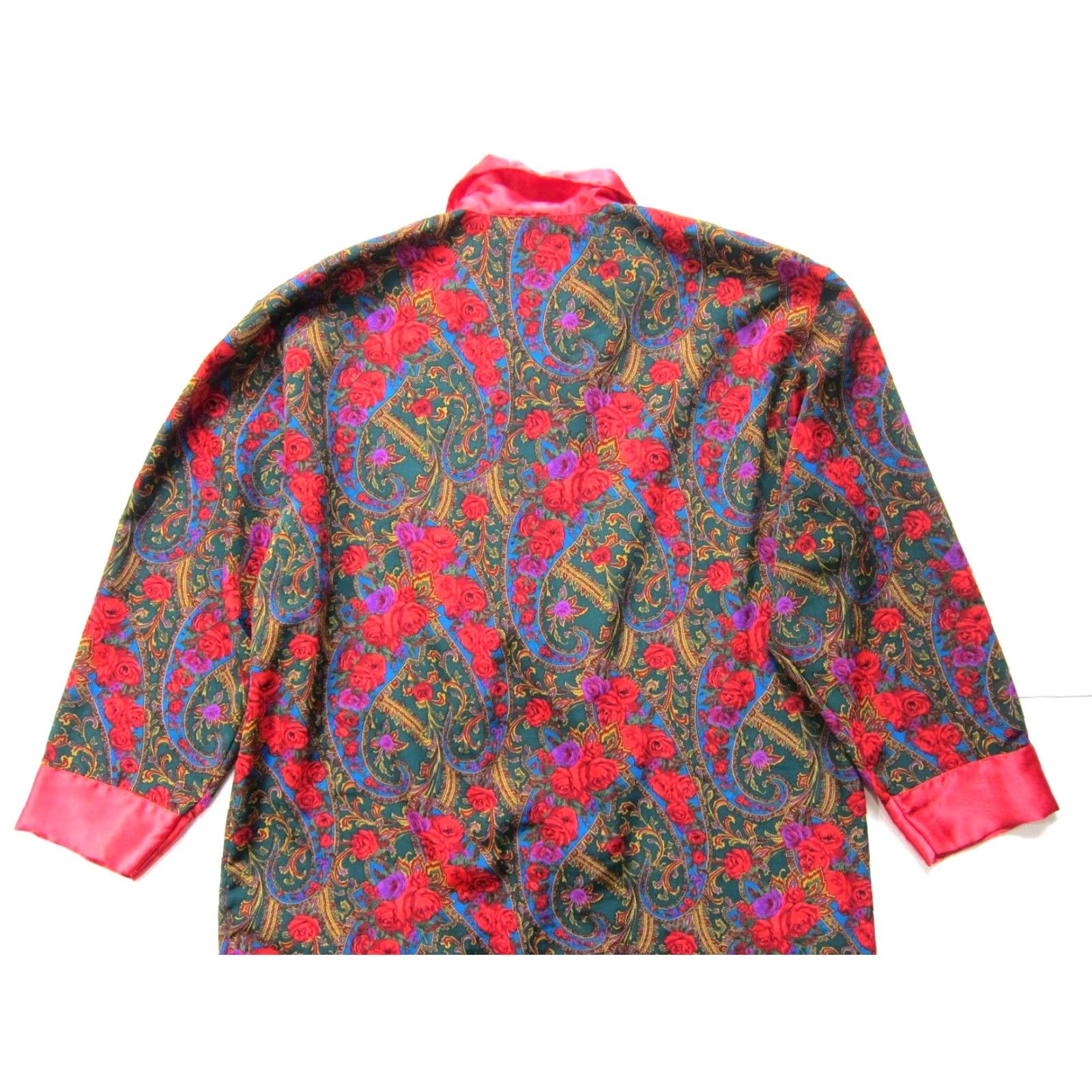Victoria's Secret VINTAGE Victoria's Secret Red Green Blue Floral Collared Pocket Night Shirt L Size L / US 10 / IT 46 - 6 Thumbnail