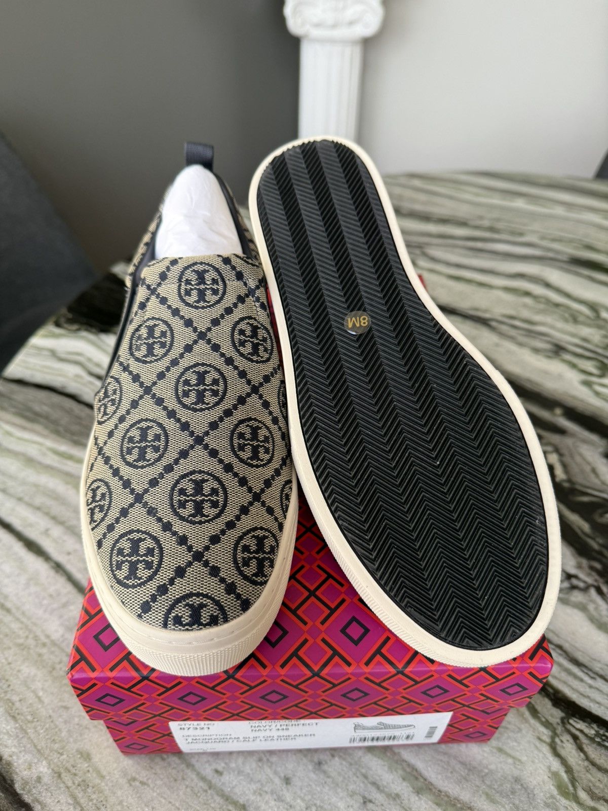 Tory Burch Monogram slip on sneaker Tory Burch Size US 8 / IT 38 - 5 Thumbnail