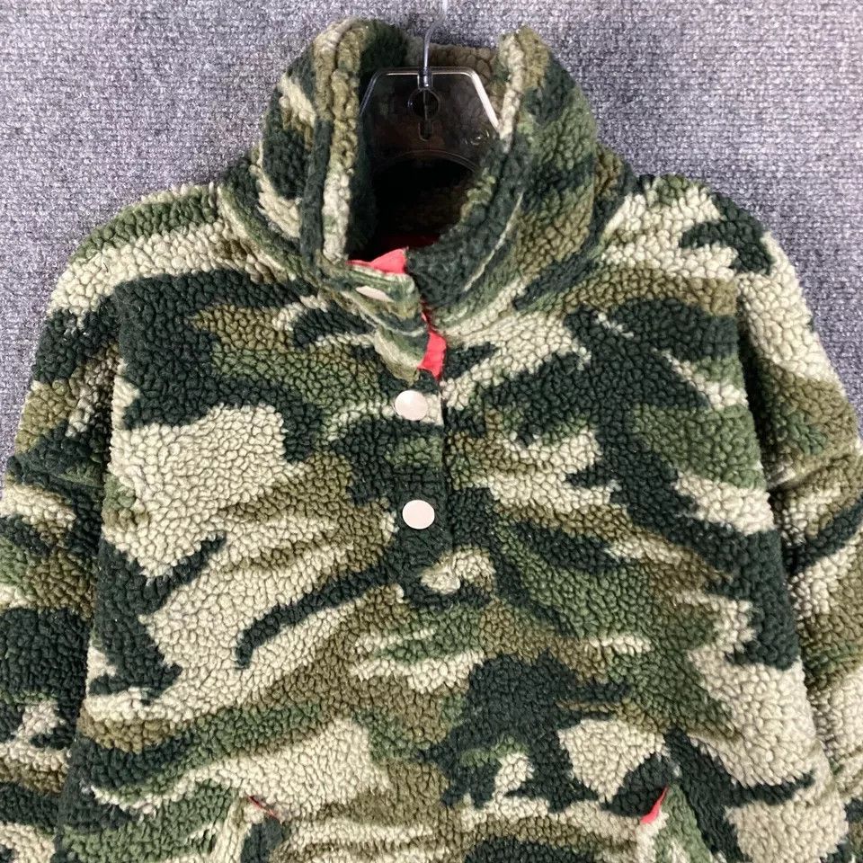 J.Crew × Vintage J Crew Vintage Fleece Women's Small Camouflage Snap Pullover Size S / US 4 / IT 40 - 2 Thumbnail