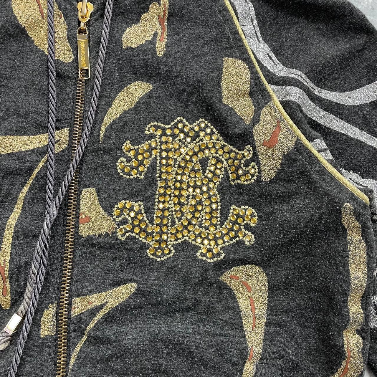 Just Cavalli Roberto Cavalli Full Zip-Up Hoodie Women’s Gray Size S/M Size S / US 4 / IT 40 - 15 Thumbnail