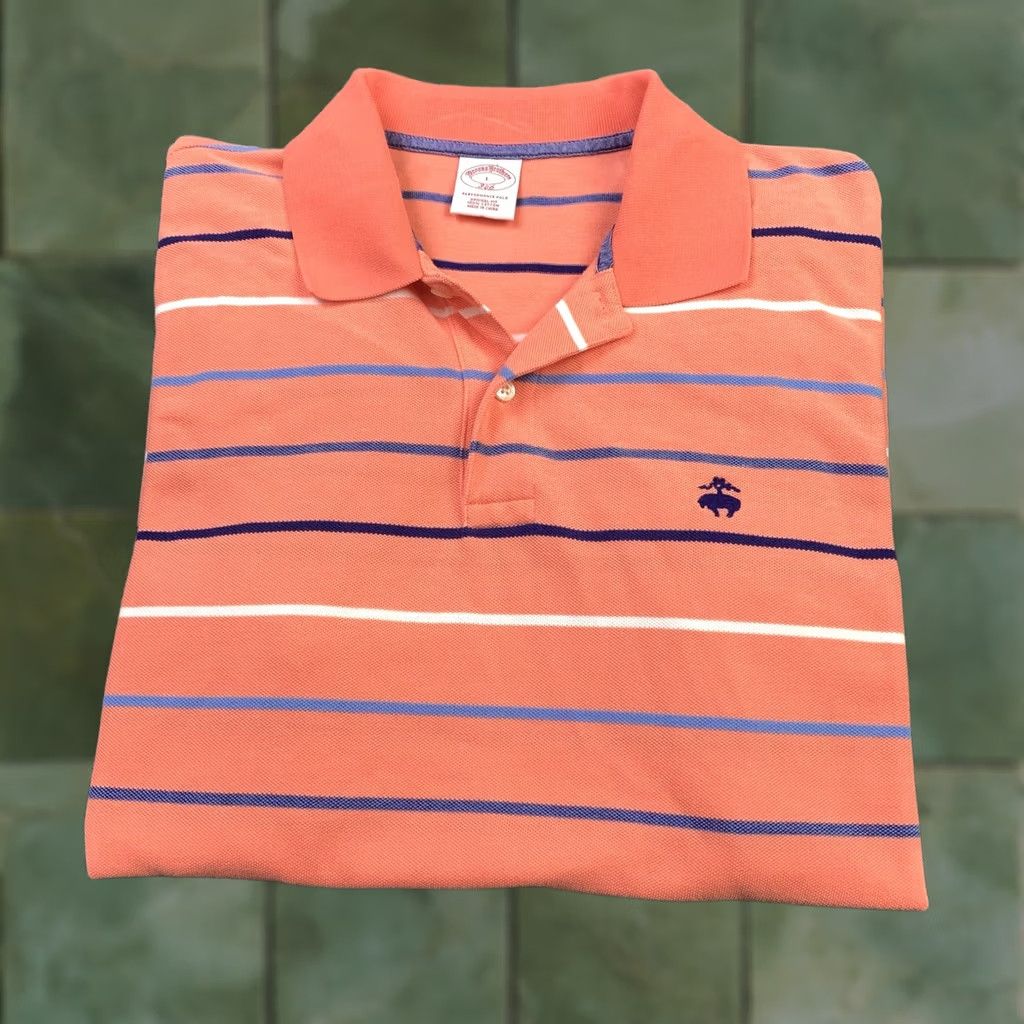 Brooks Brothers Brooks Brothers Polo Shirt Striped Salmon Embroidered Original Fit Large Men's Shirt Polo Salmon Striped Embroidered Brooks Brothers 346 Size US L / EU 52-54 / 3 - 1 Thumbnail