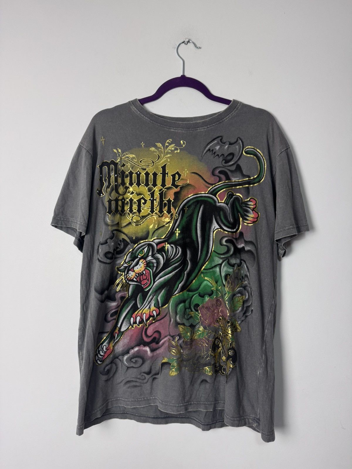 Vintage Y2K Minute Mirth Panther Graphic Tee Size US L / EU 52-54 / 3 - 1 Thumbnail