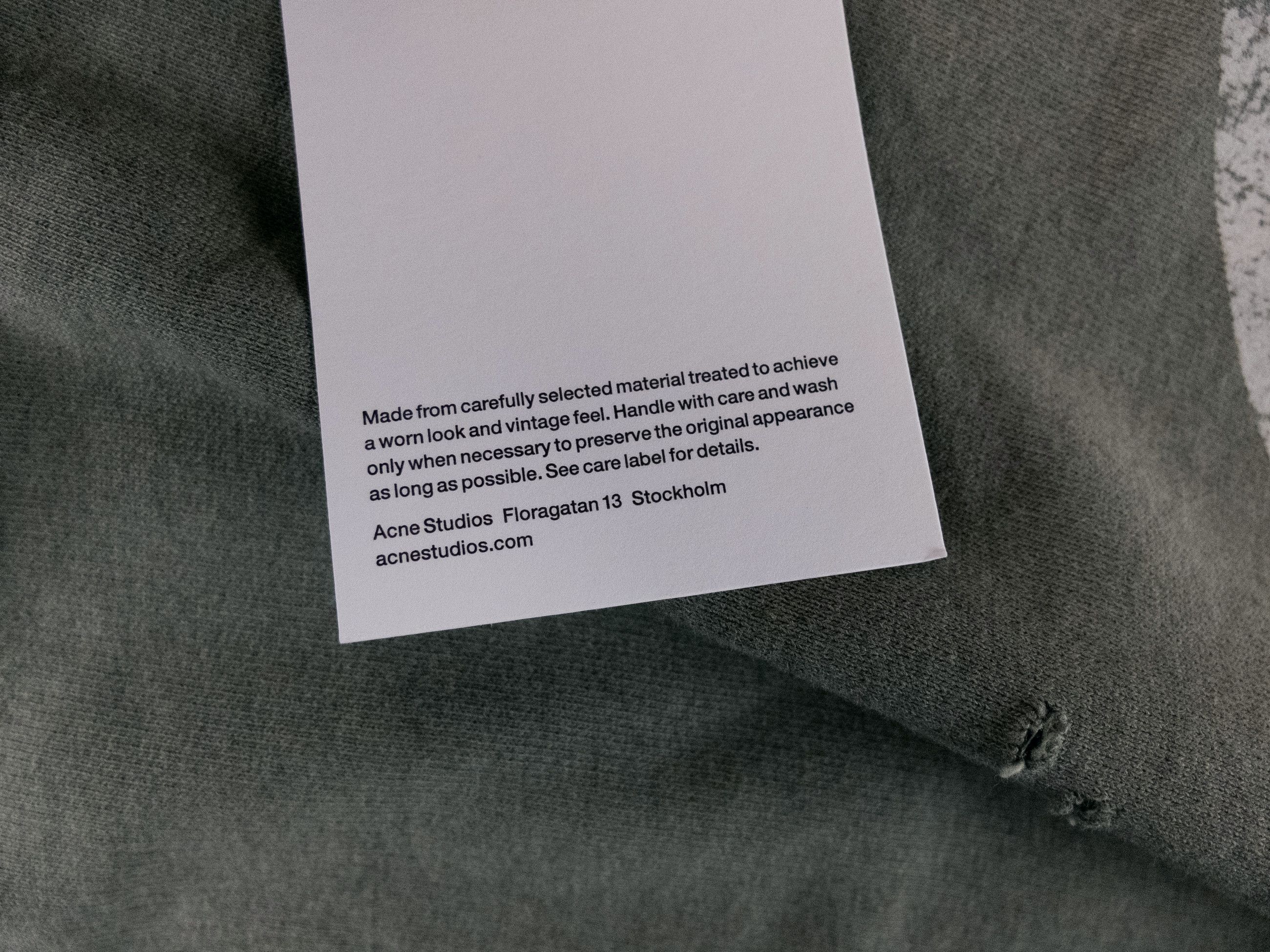 Acne Studios ACNE STUDIOS moss green logo print sweatshirt Medium q Size US M / EU 48-50 / 2 - 6 Thumbnail